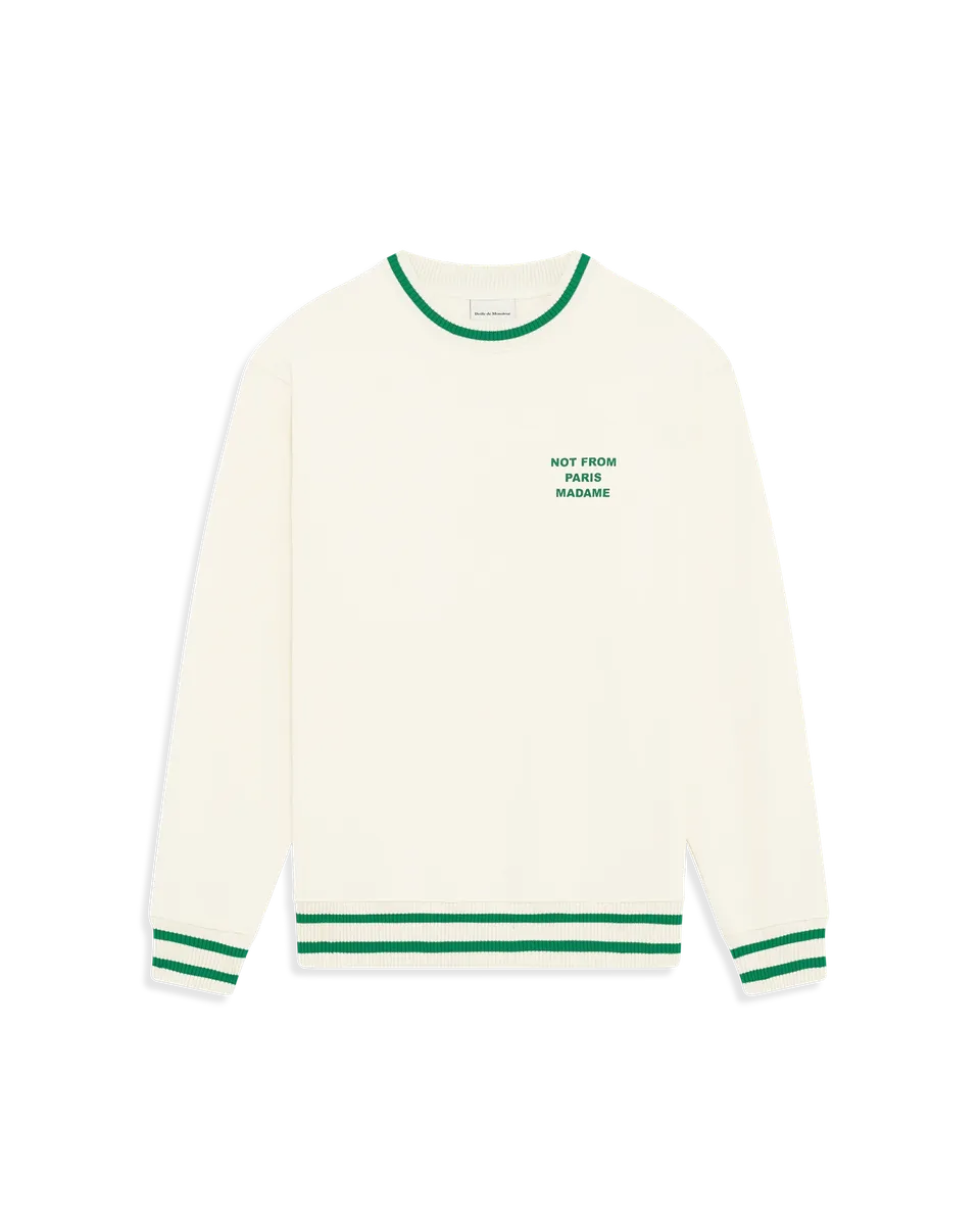Drôle De Monsieur Sweatshirt Slogan Sport Sweatshirt Creme