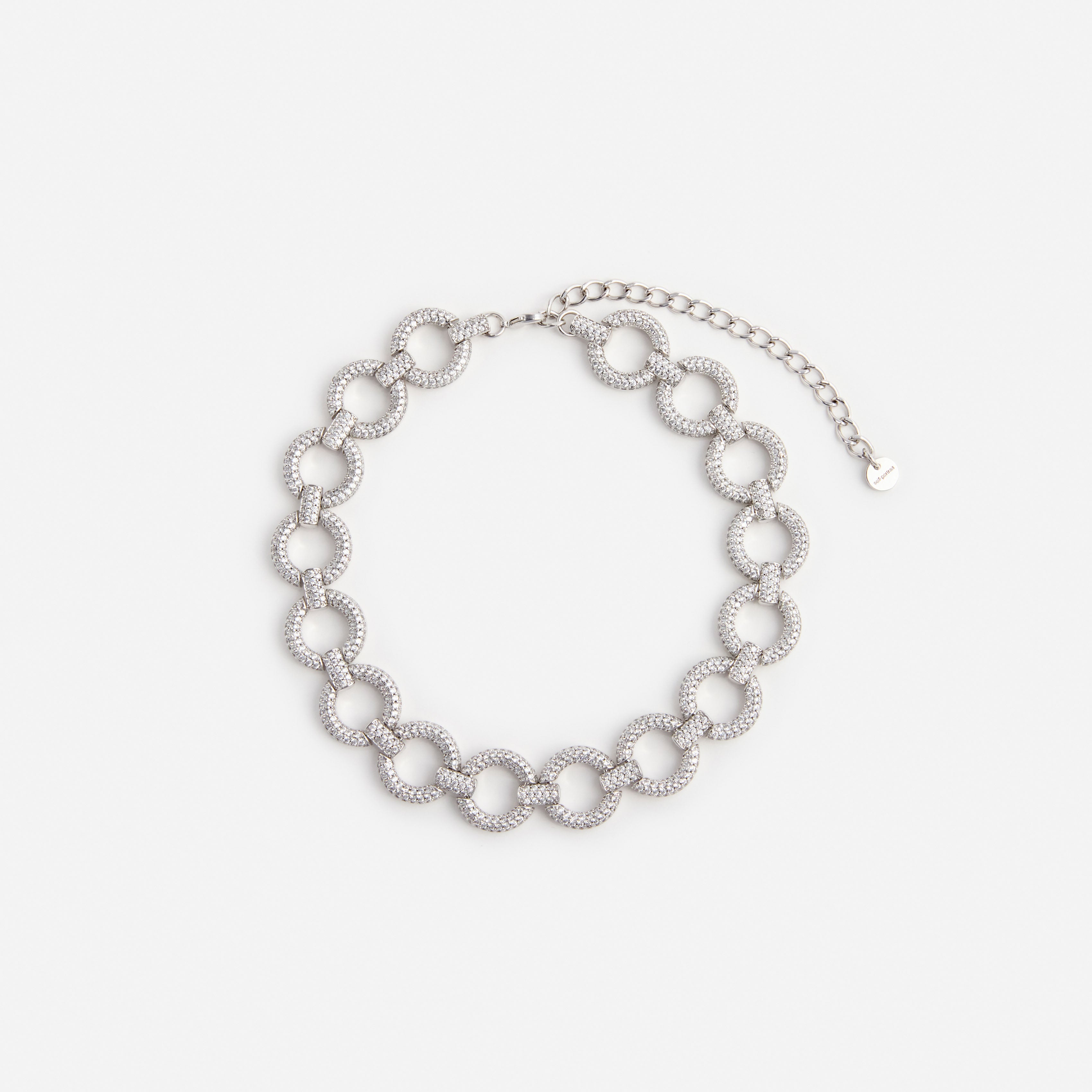 Self Portrait Crystal Link Choker Halskette Silber One Size