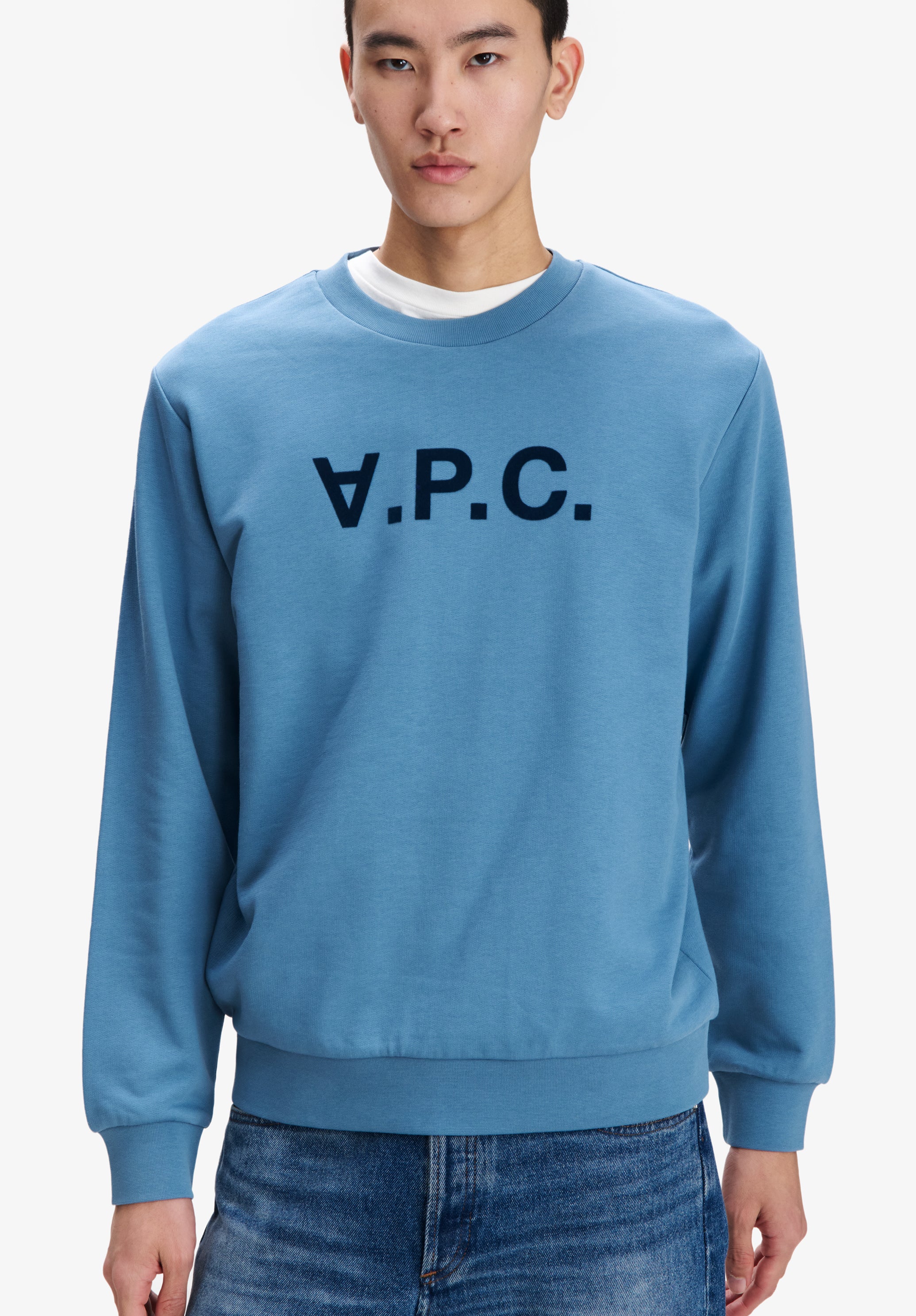 A.P.C. V.P.C. Sweatshirt Bio-Baumwolle Blau Größe M
