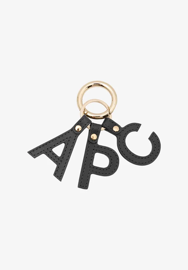 A.P.C. Lettres Schlüsselanhänger Leder TU Karabiner
