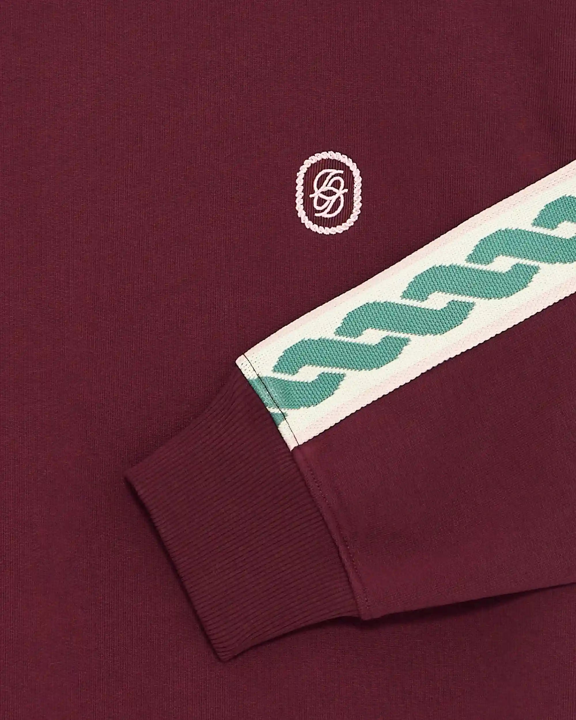 Drôle De Monsieur Le Sweatshirt Tresses Sweater Bordeaux Baumwolle