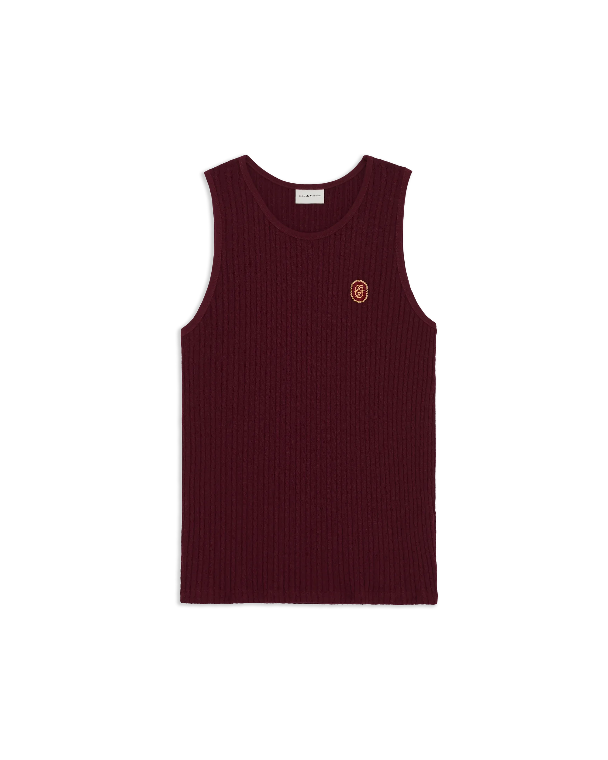Drôle De Monsieur D Mirror Tank Top Tanktop Burgundy Baumwolle