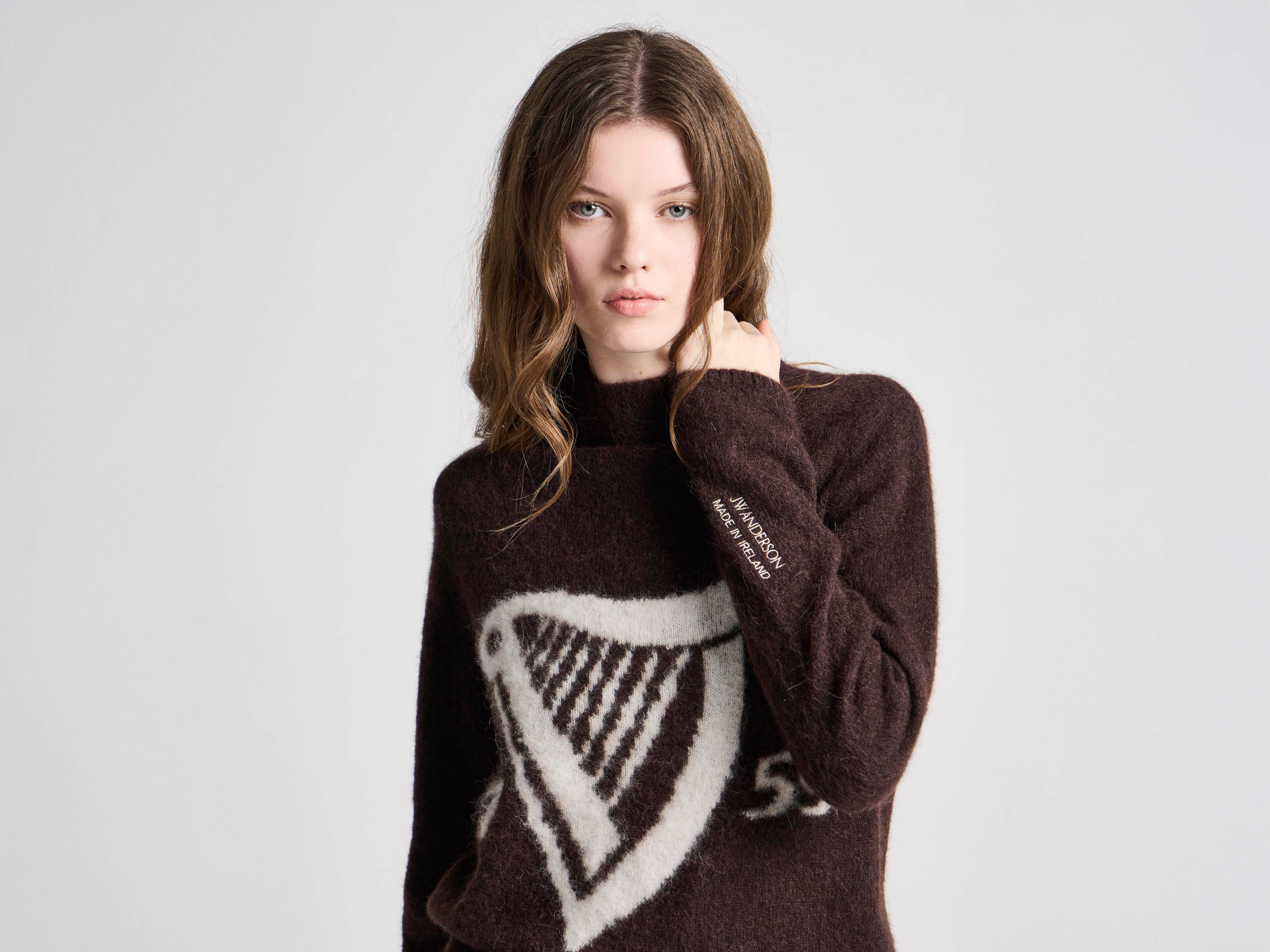 J.W.Anderson Guinness Harp Jumper Braun Alpaka Unisex