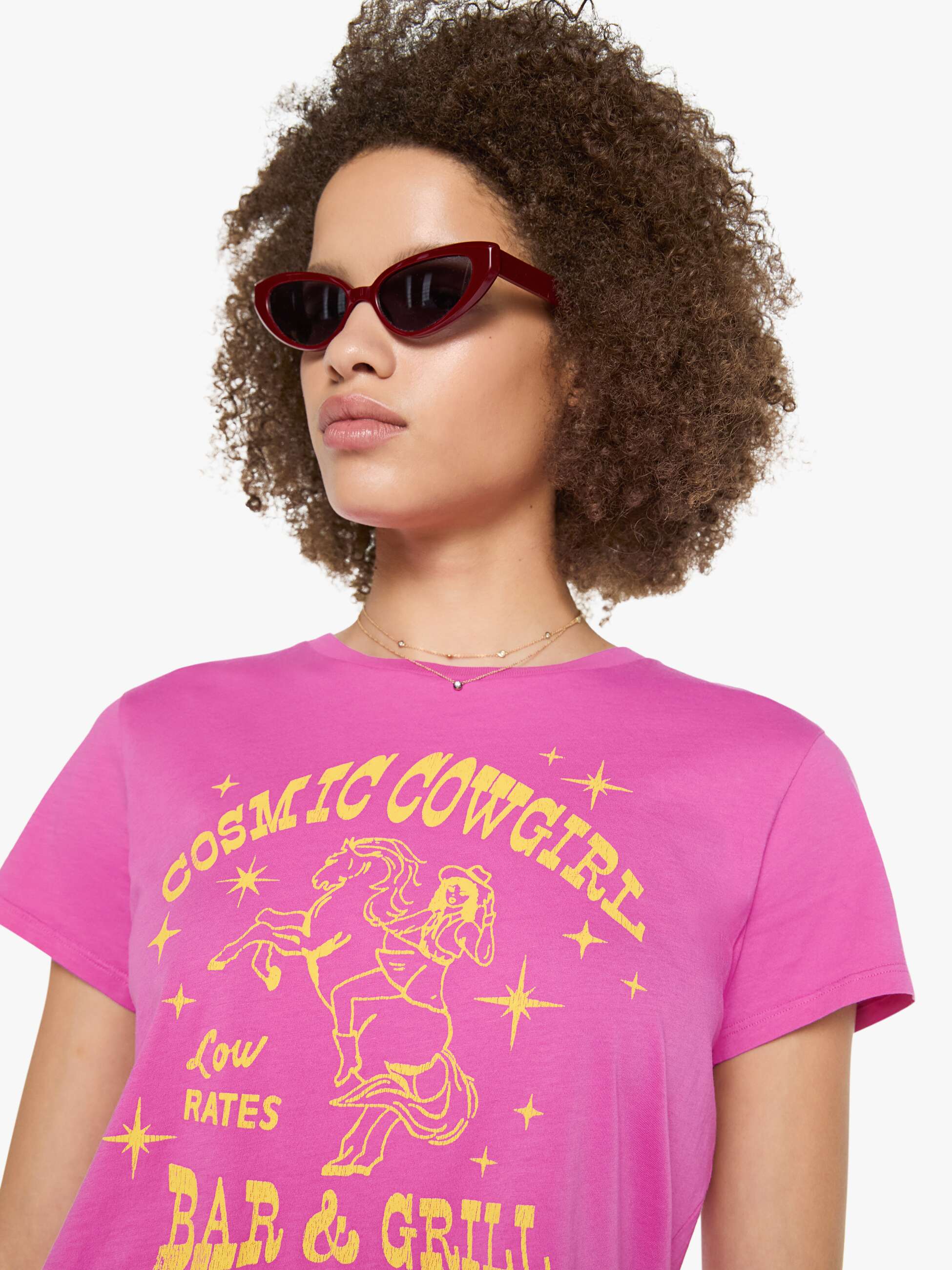 Mother Lil Goodie Goodie T-Shirt Pink Supima