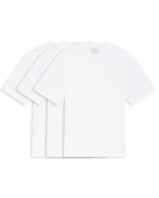 Drôle De Monsieur Le Pack Essentiels T-Shirt Weiß 3er Pack