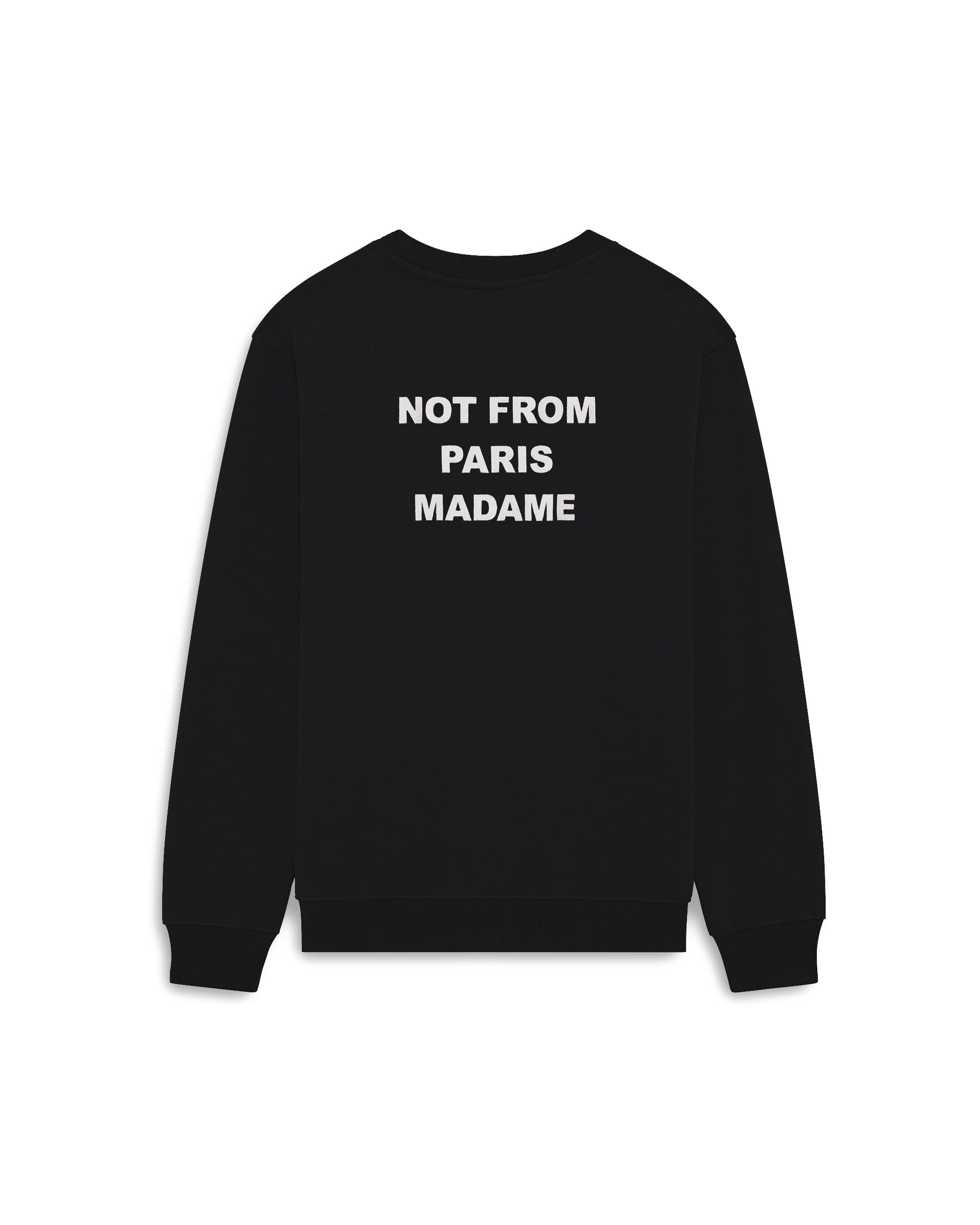 Drôle De Monsieur Slogan Sweatshirt Schwarz Baumwolle