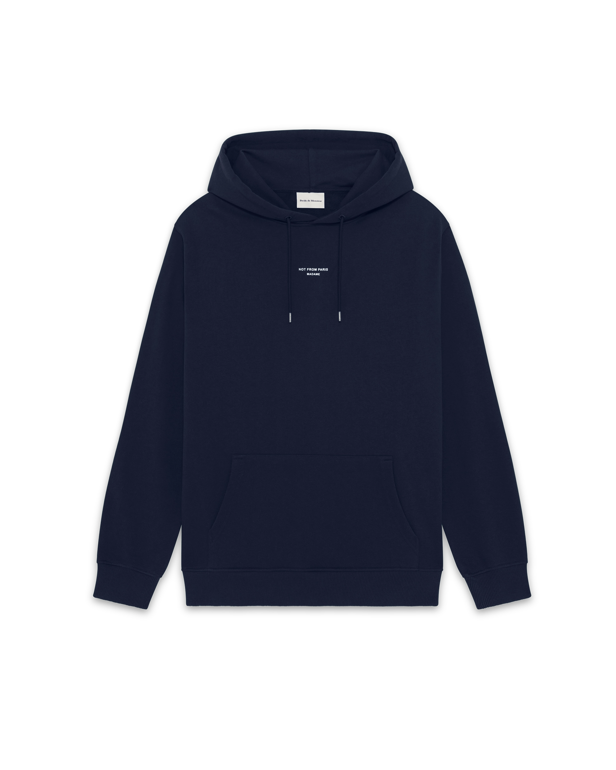 Drôle De Monsieur Hoodie Slogan Classique Kapuzenpullover navy Baumwolle