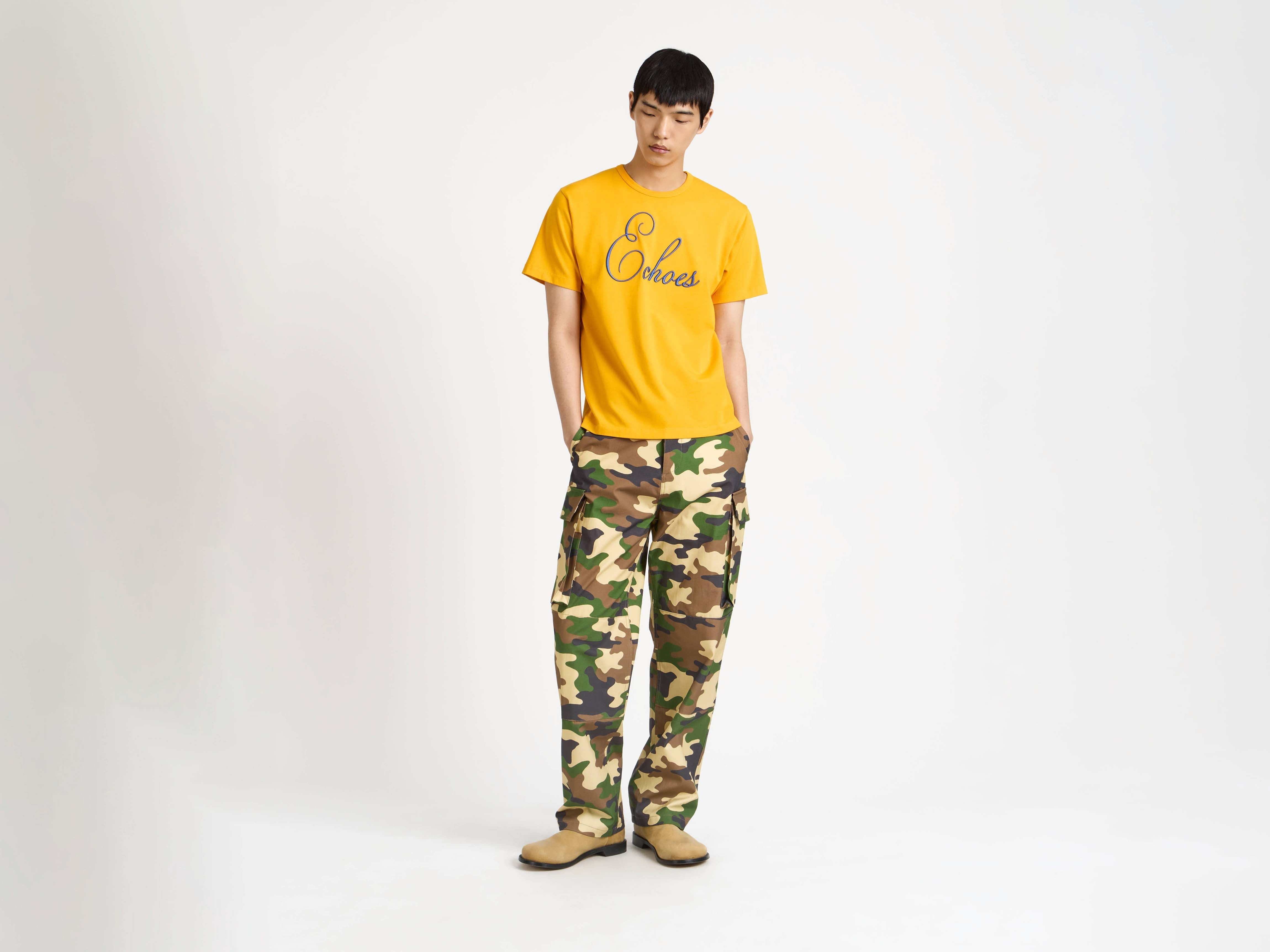 J.W.Anderson Echoes T-Shirt Herren Gold mit Stickerei