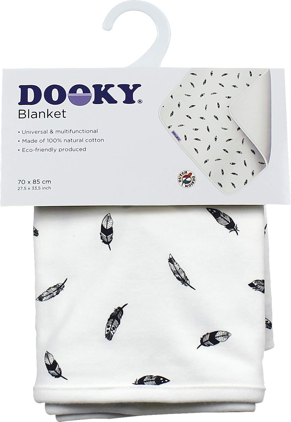 Dooky Blanket Babydecke Black Feather Baumwolle