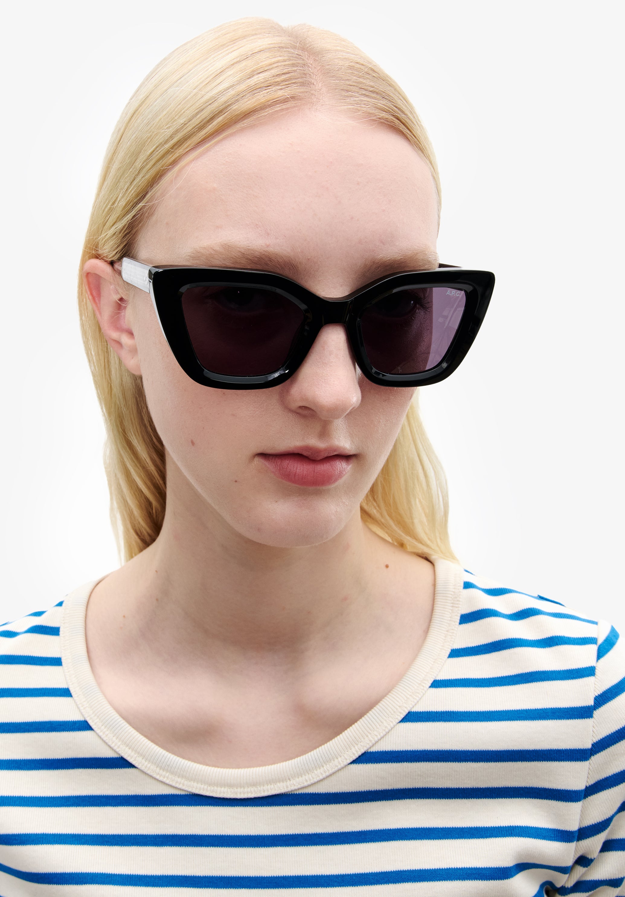 A.P.C. Les Papillons Sonnenbrille Schwarz TU