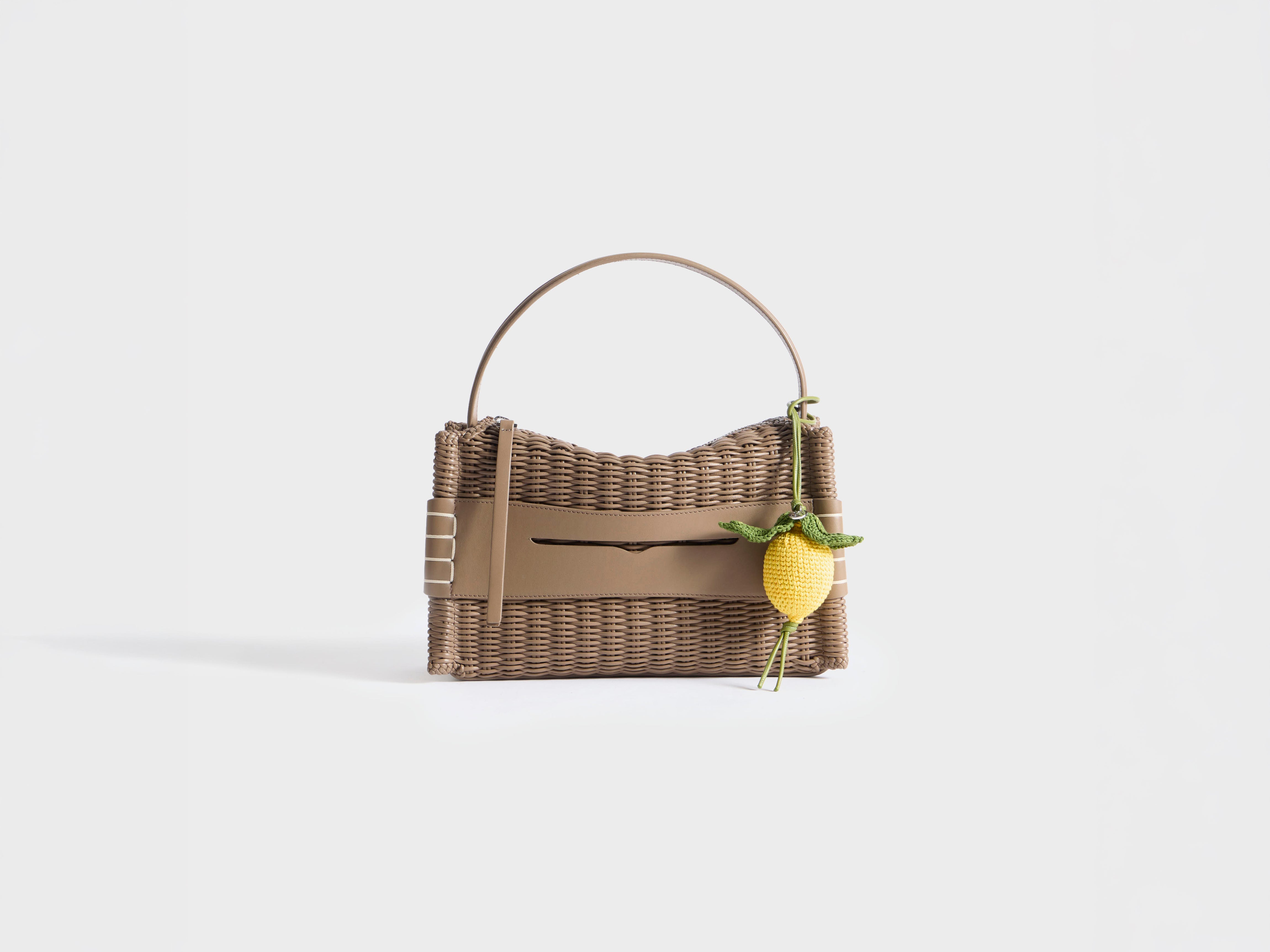 J.W.Anderson Bag Charms Hand-Crocheted Lemon Taschenanhänger Baumwolle