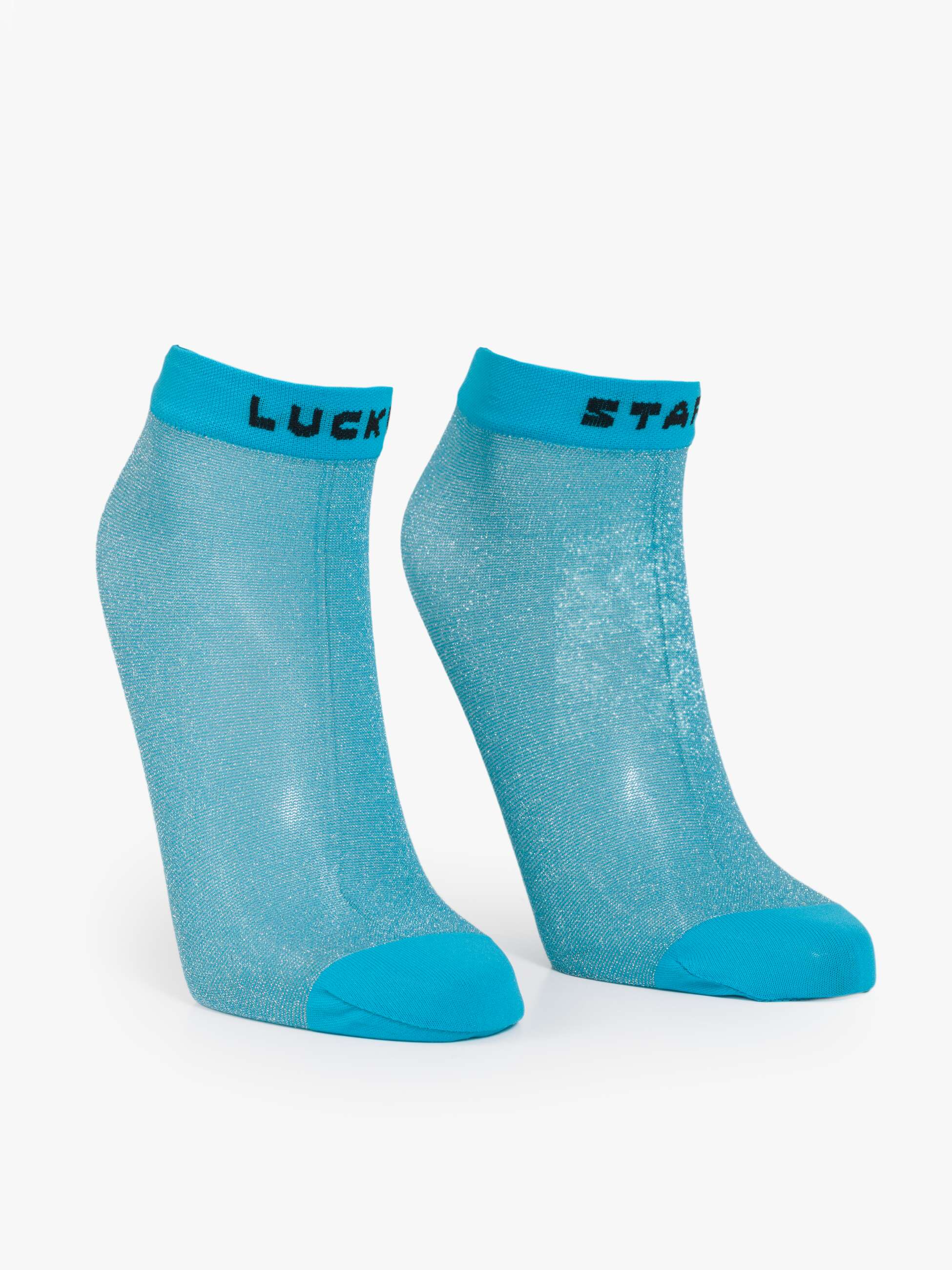Mother The Slipper Socken Lucky Star Glitzer Blau O/S