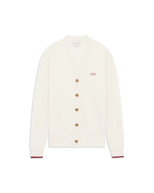 Drôle De Monsieur Drôle Cardigan Woll Weiß Stick