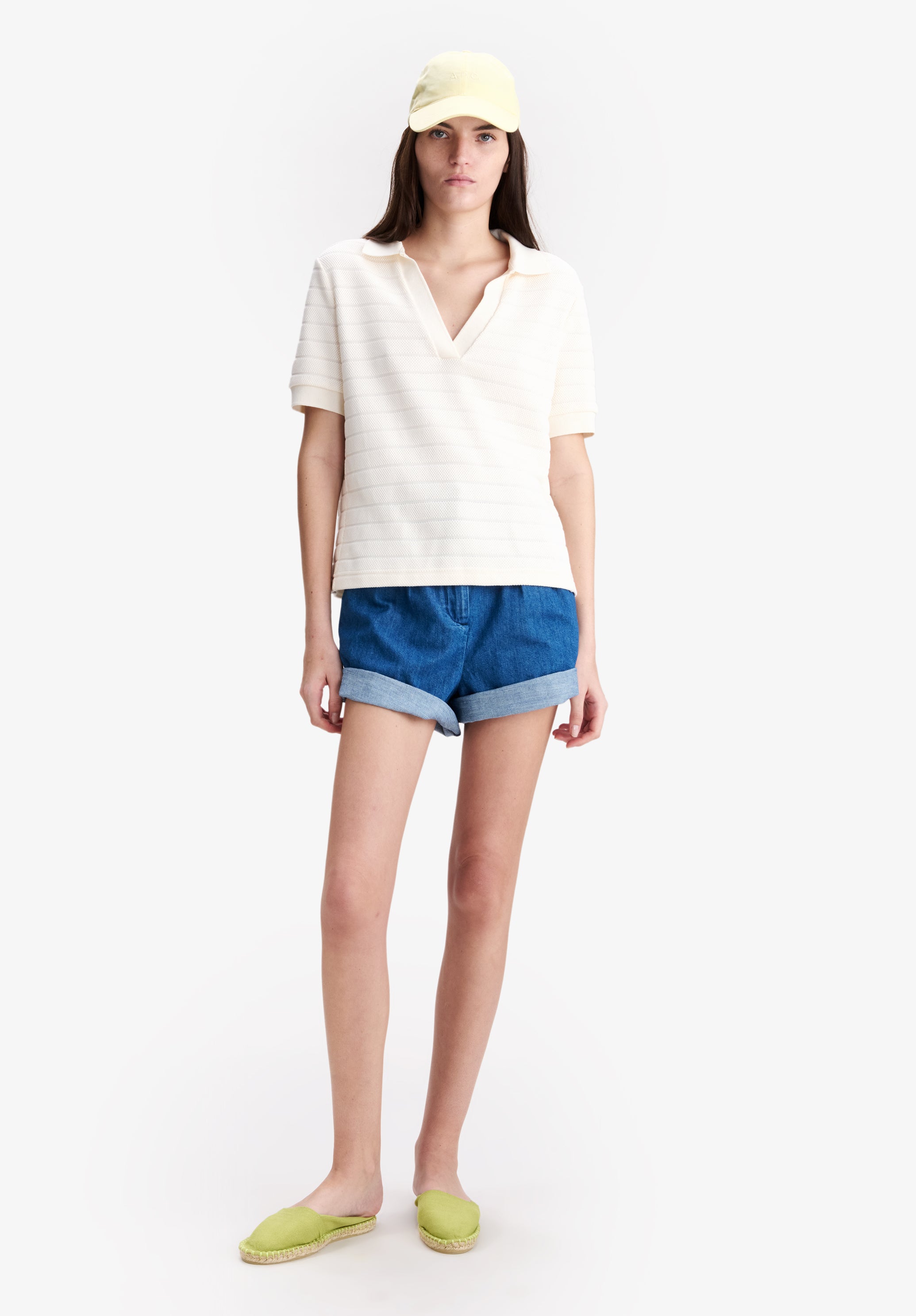 A.P.C. Nola Shorts blau mittlere Taille