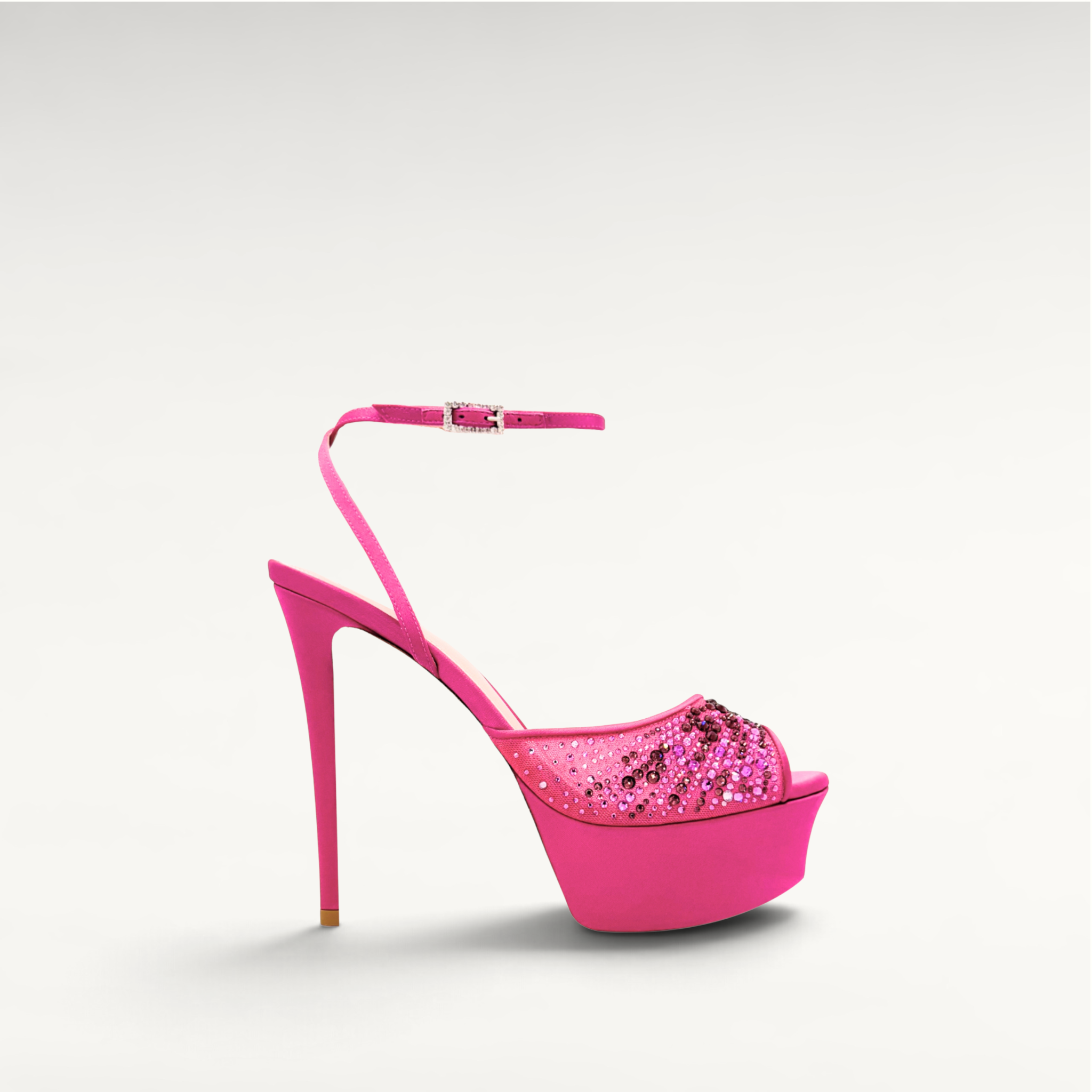 Gedebe Arianna Platform Plateau-Sandalen Kristall