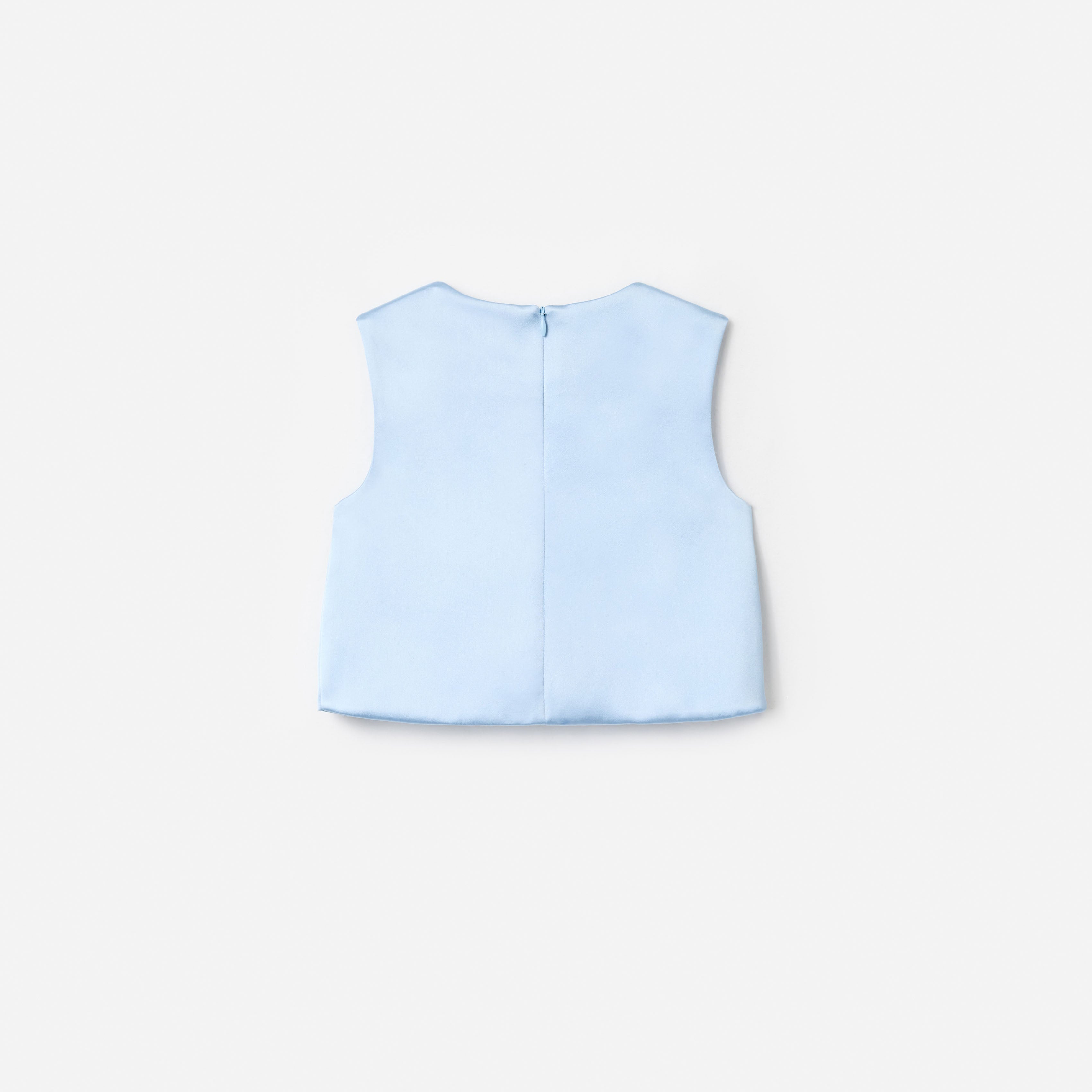 Self Portrait Satin Pailletten Top Blau Blumen Kinder