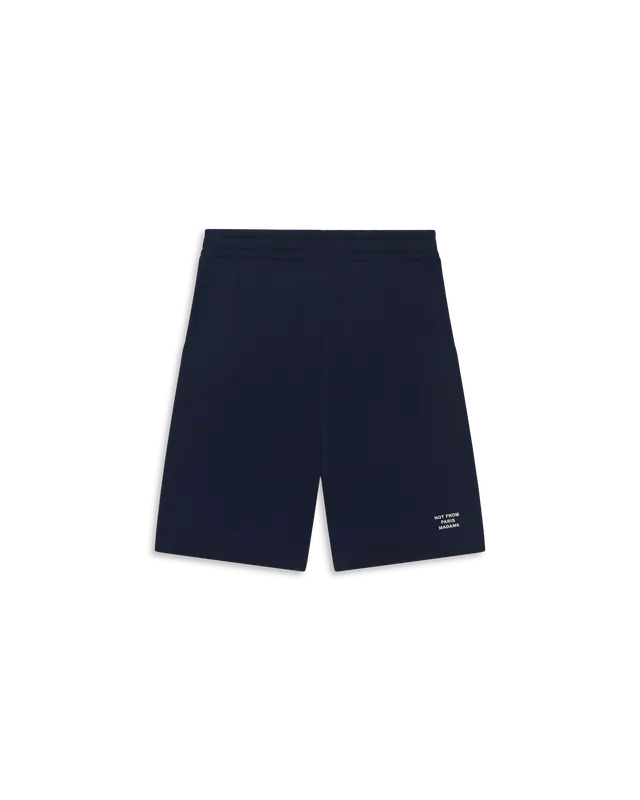 Drôle De Monsieur Slogan Fleece Short Shorts navy Baumwolle