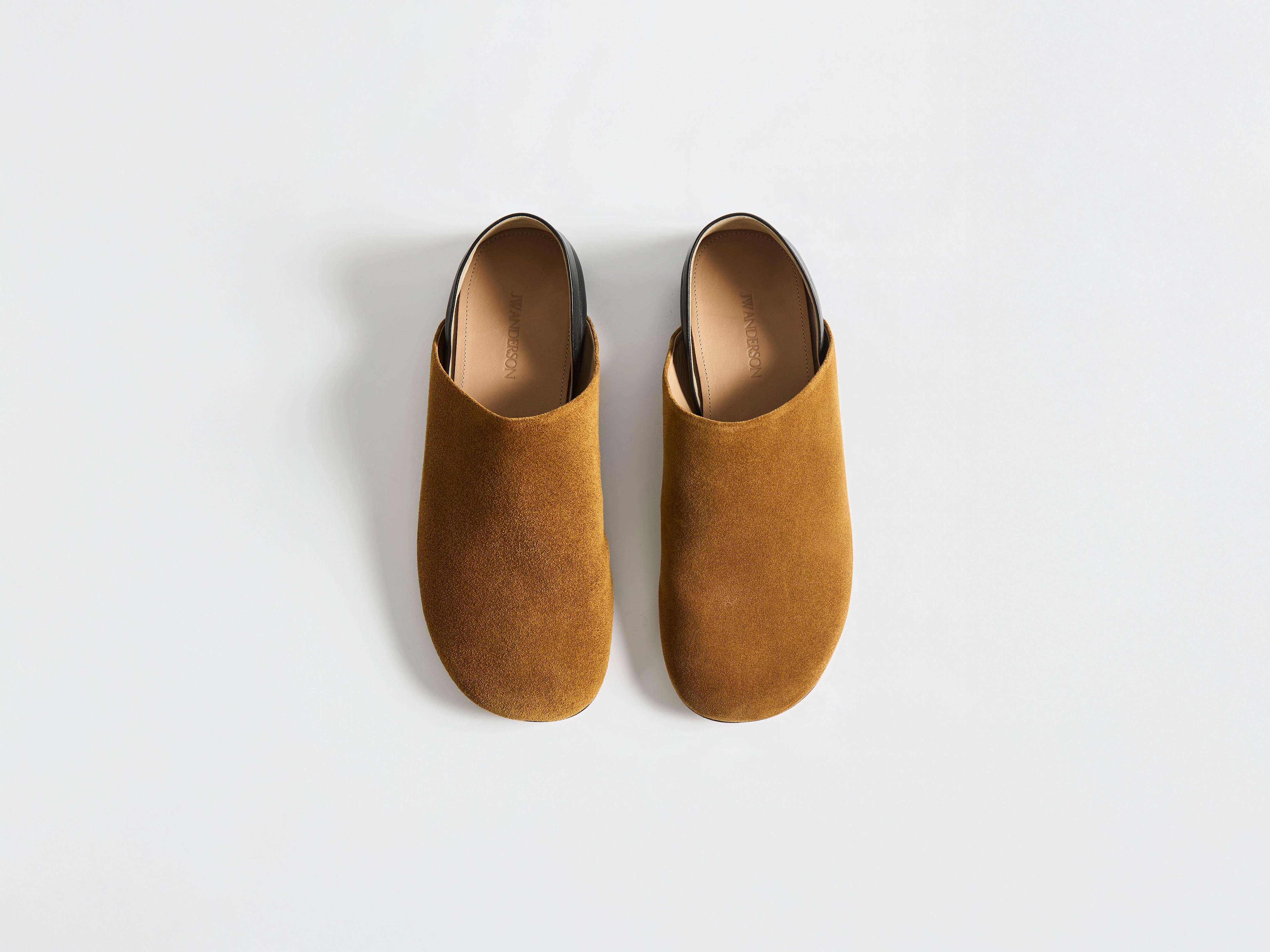 J.W.Anderson Slipper Mules Herren Caramel Schwarz Leder
