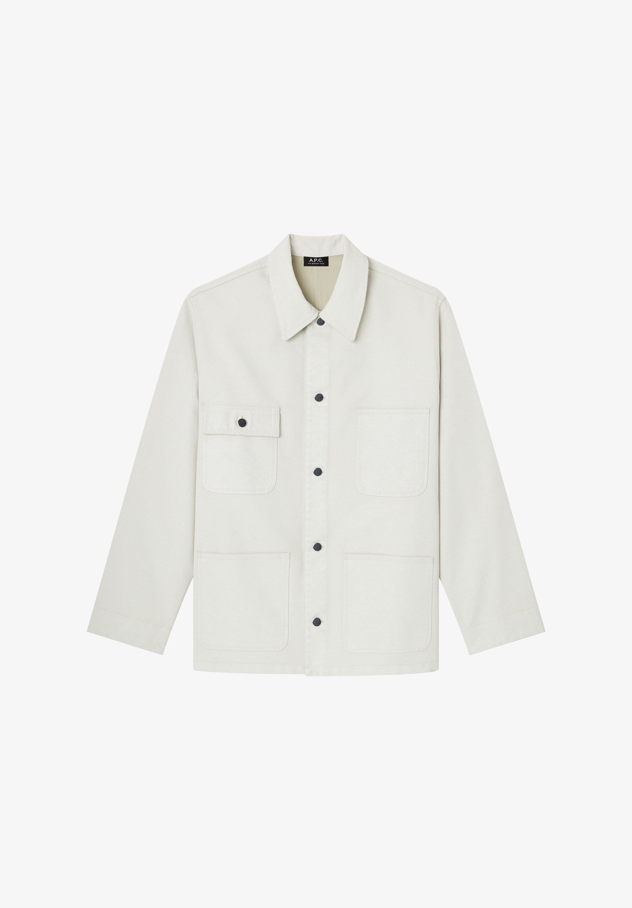 A.P.C. Weite Hemdjacke Beige Overshirt M Baumwolle