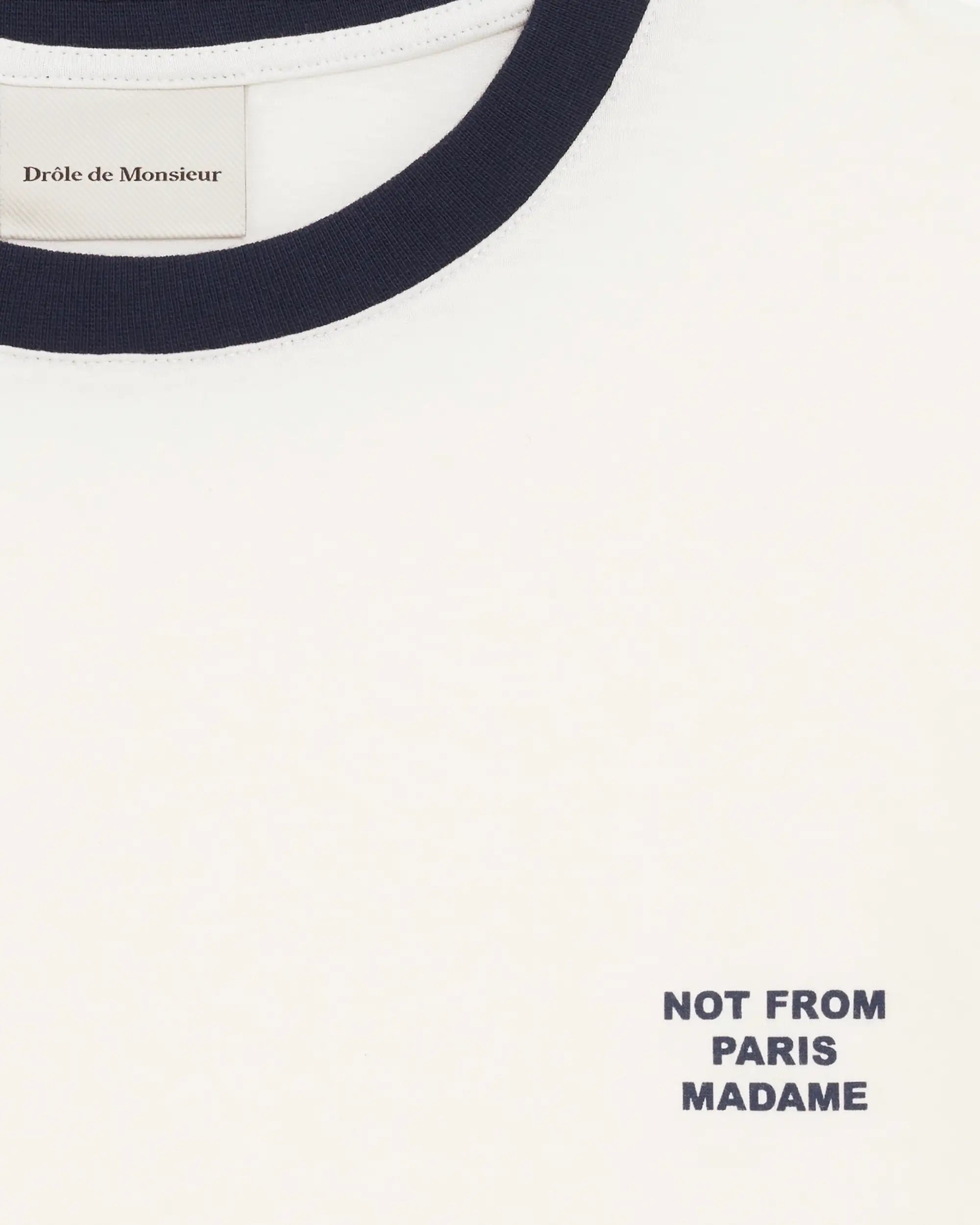 Drôle de Monsieur Slogan T-Shirt Off-White Slim Fit