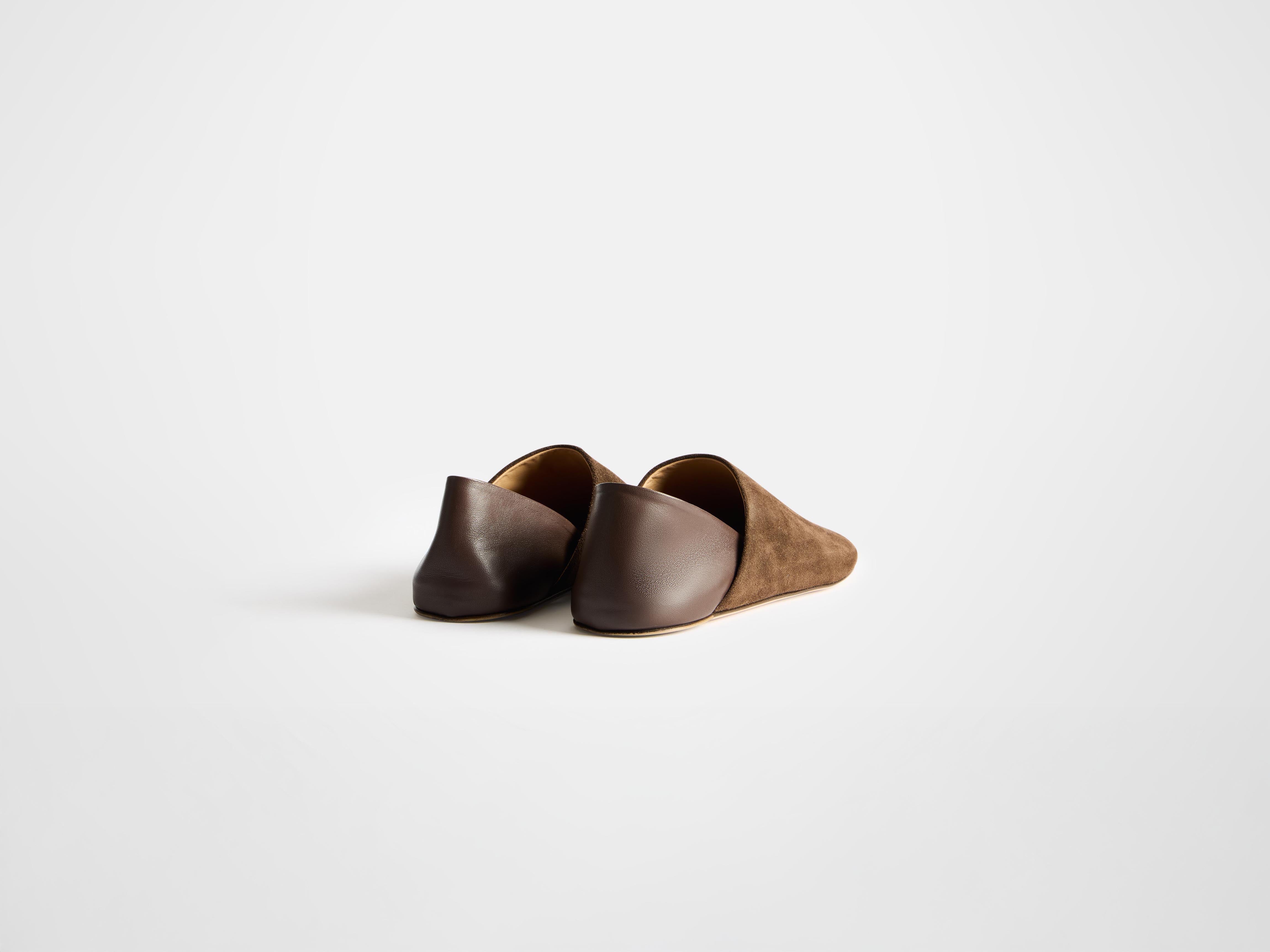 J.W.Anderson Slipper Mules Chocolate Brown Wildleder