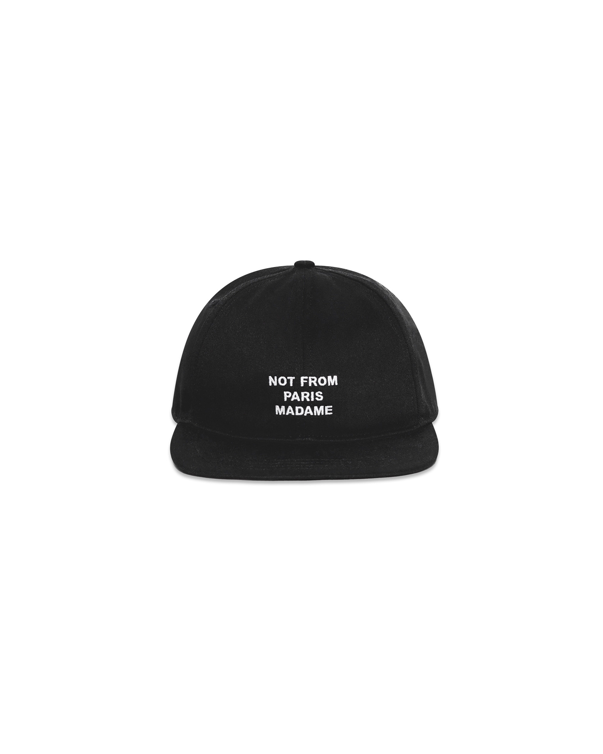 Drôle De Monsieur Slogan Cap Schwarz Baumwolle Not From Paris