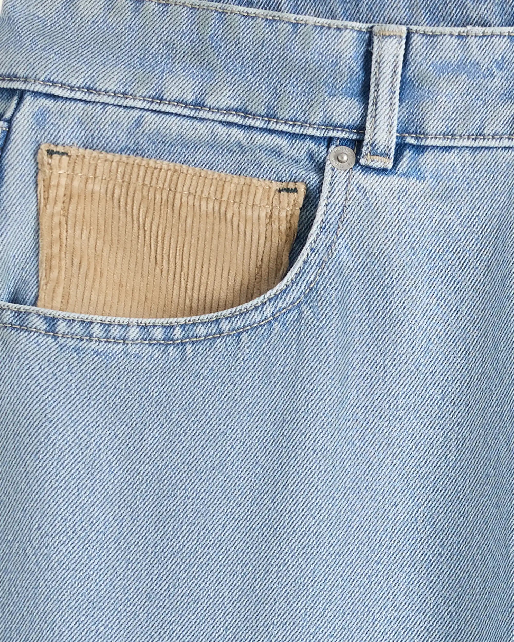 Drôle De Monsieur Le Jean Droit Délavé Jeans hellblau Baumwolle