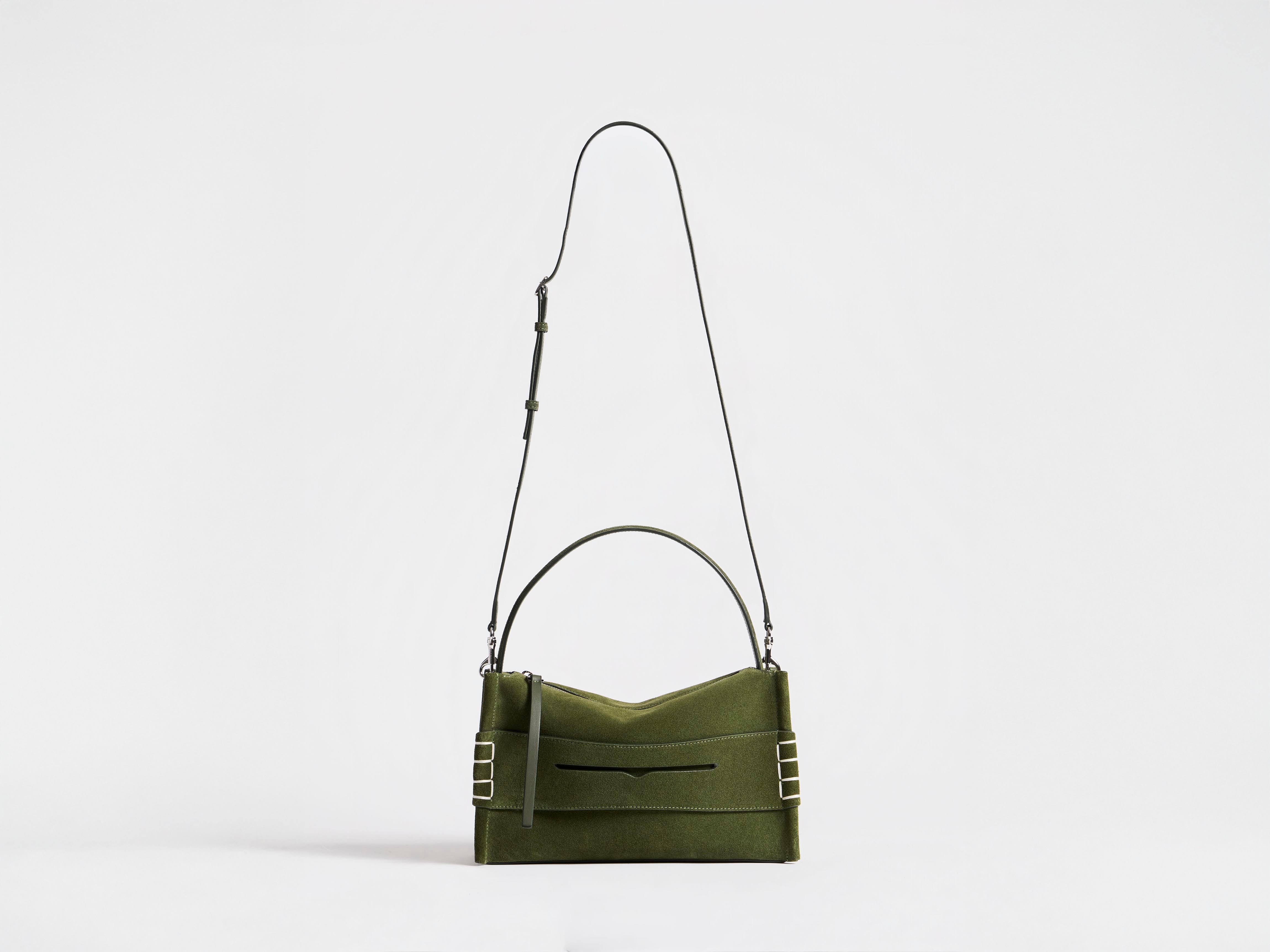 J.W.Anderson Bags Loafer Tasche Khaki Veloursleder