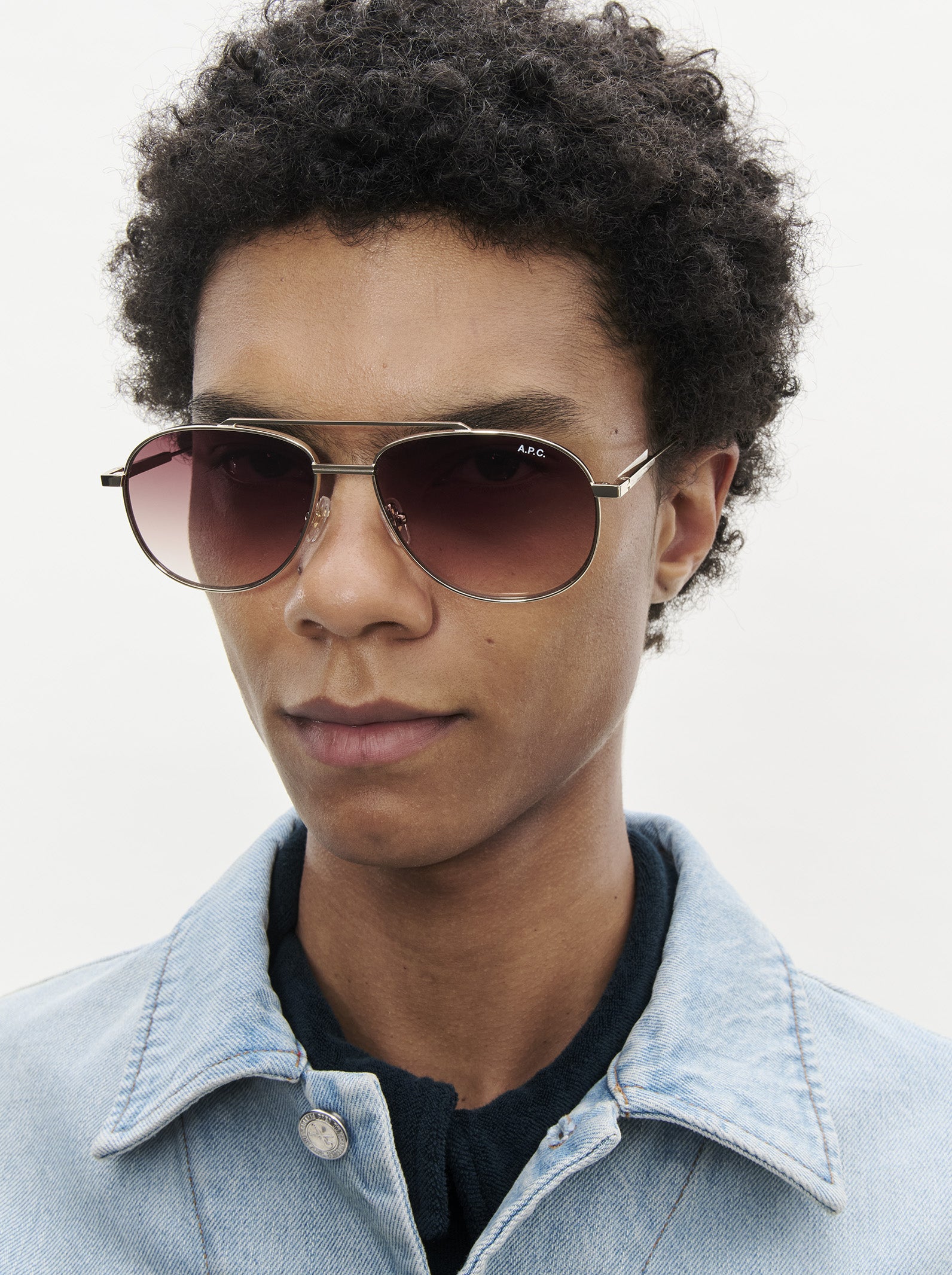A.P.C. Les Pilotes Sonnenbrille braun TU UV-Schutz