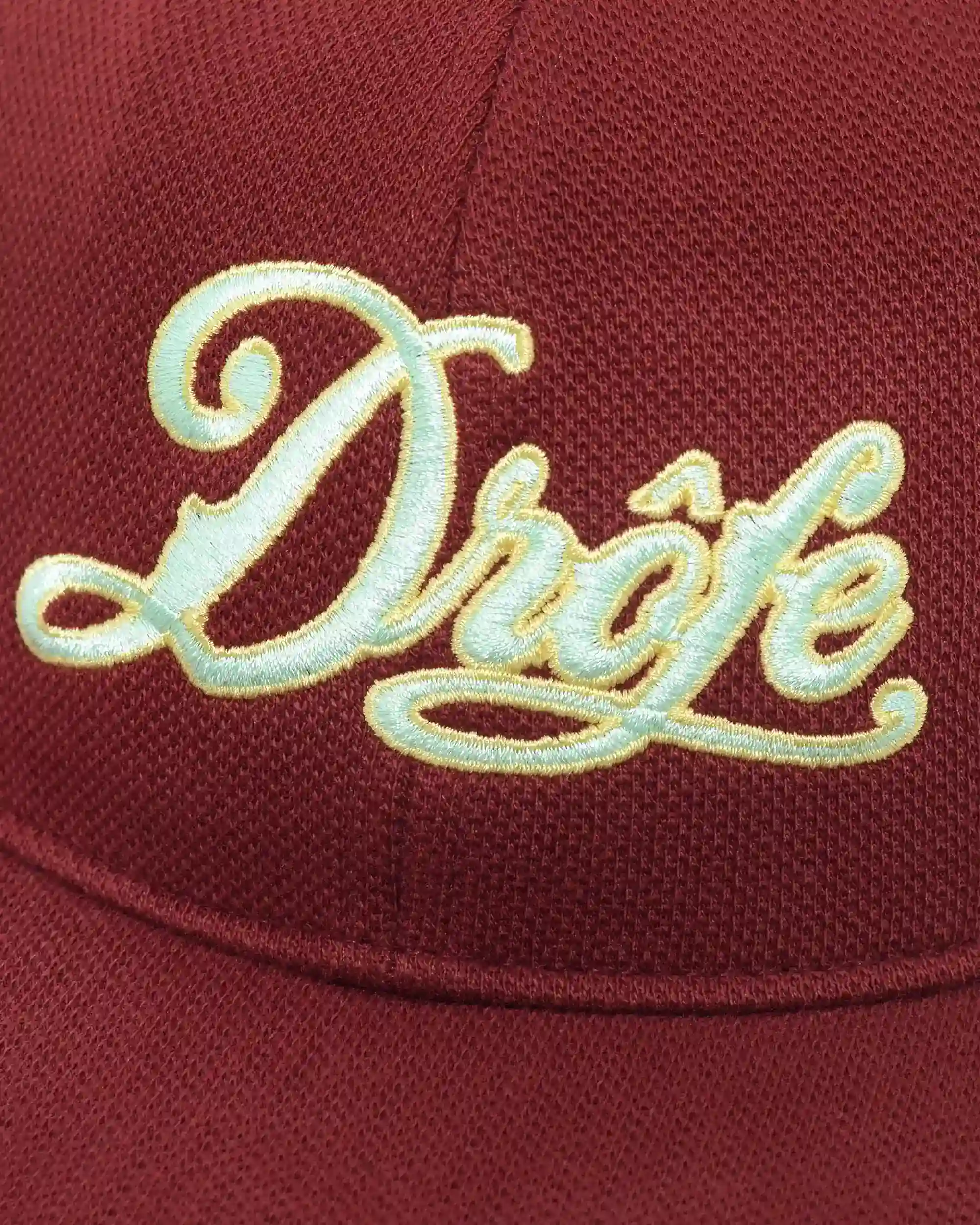 Drôle De Monsieur Casquette Piquée Drôle Cap Burgundy Baumwolle