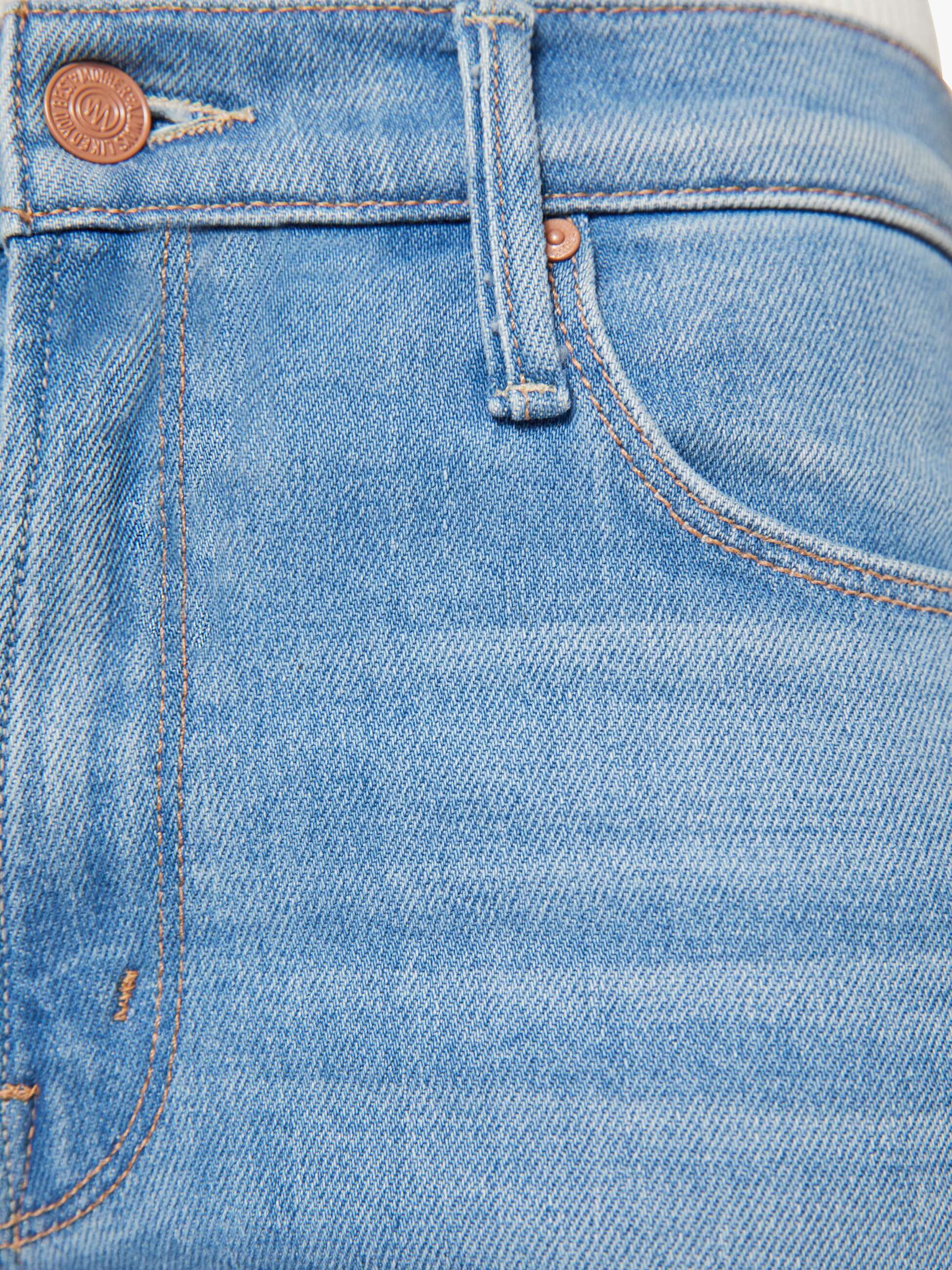 Mother Lil Doozy Petite Flare Jeans Room Service hellblau