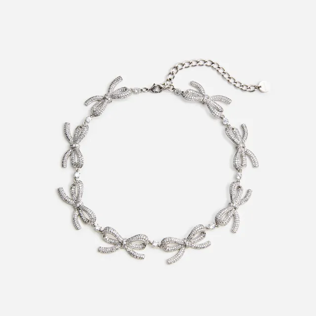 Self Portrait Crystal Bows Halskette Silber One Size