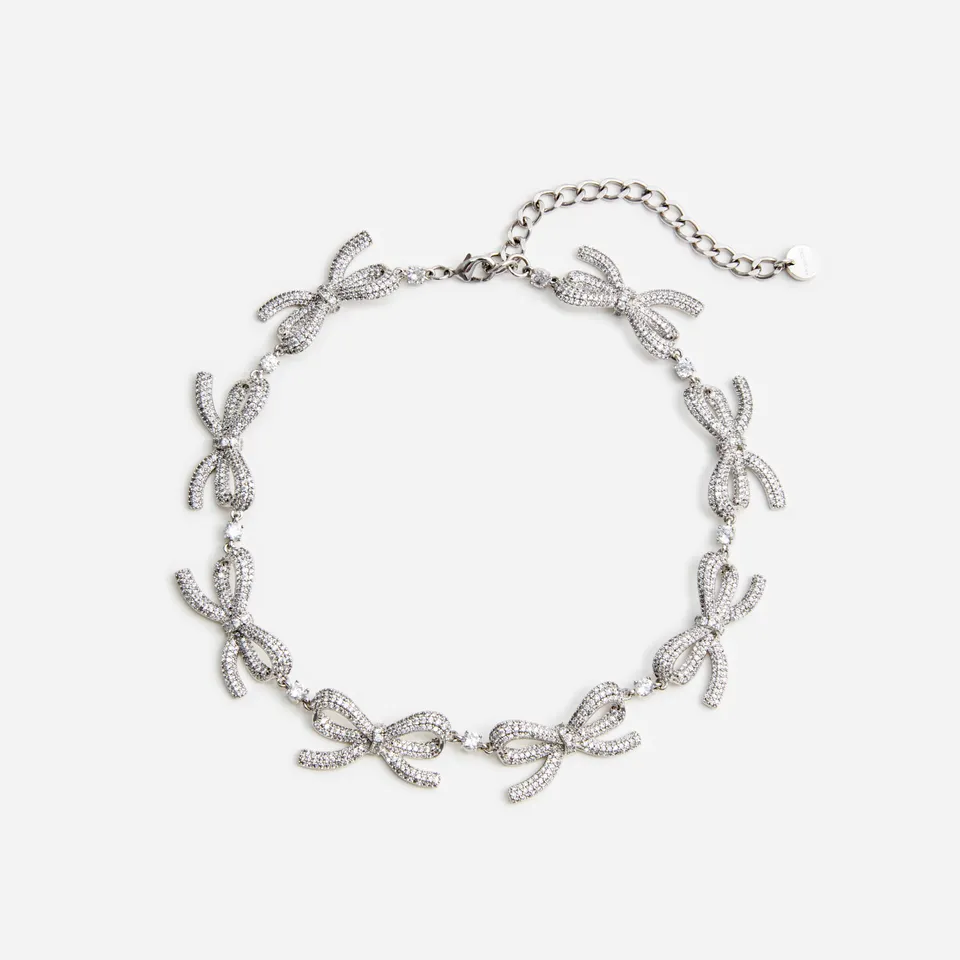 Self Portrait Crystal Bows Halskette Silber One Size
