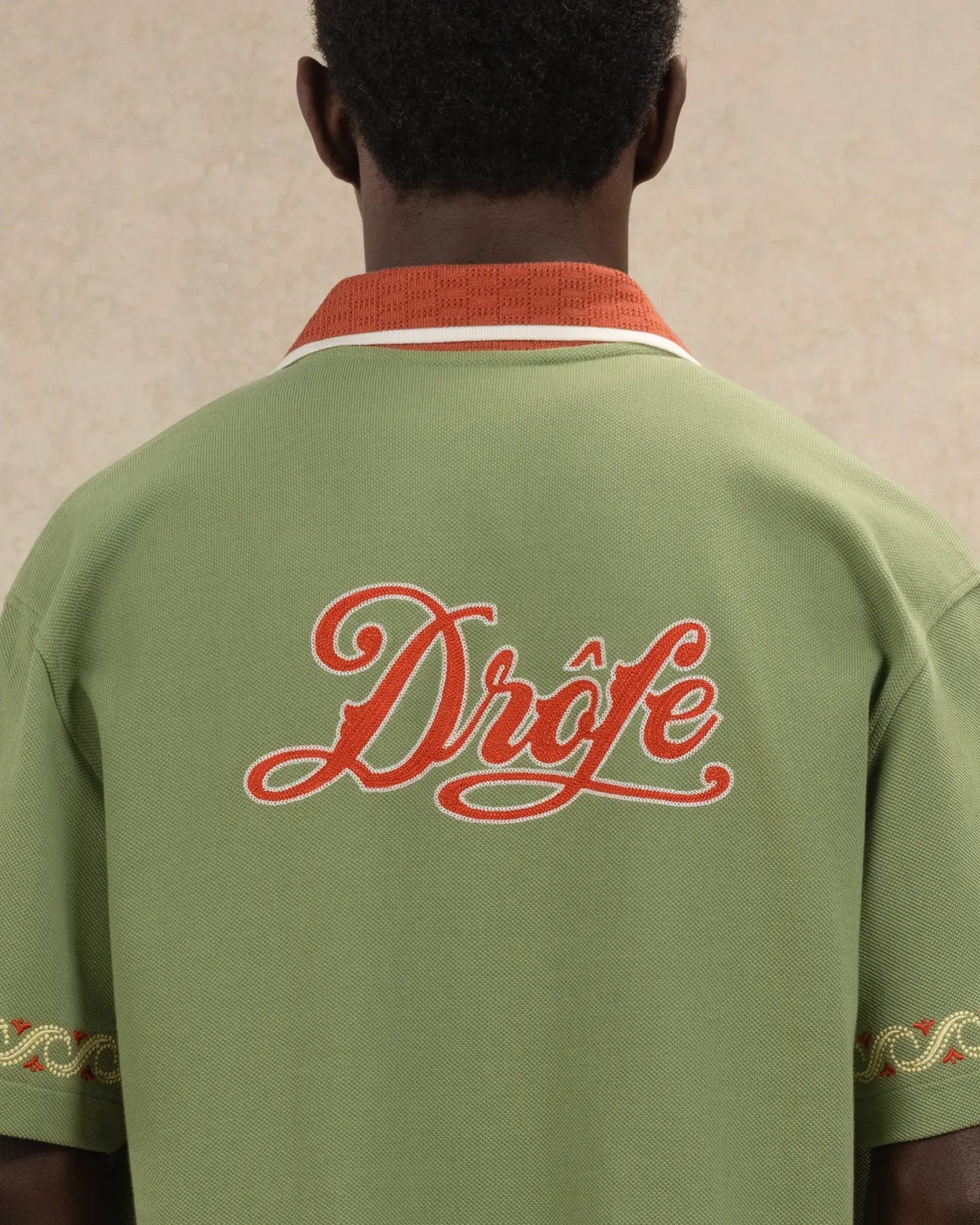 Drôle de Monsieur K-SH251 Hemd Water Green Stickerei Baumwolle