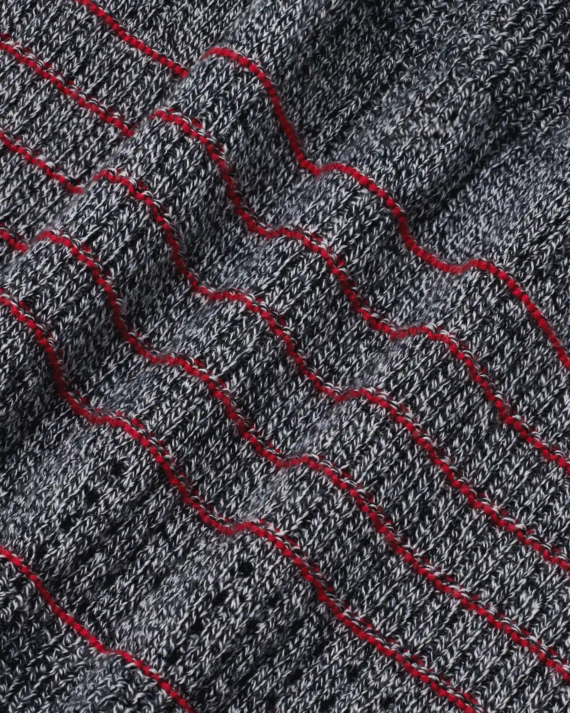 Drôle De Monsieur Zipped Knit Polo L-PO230 Strickpolo Grau M