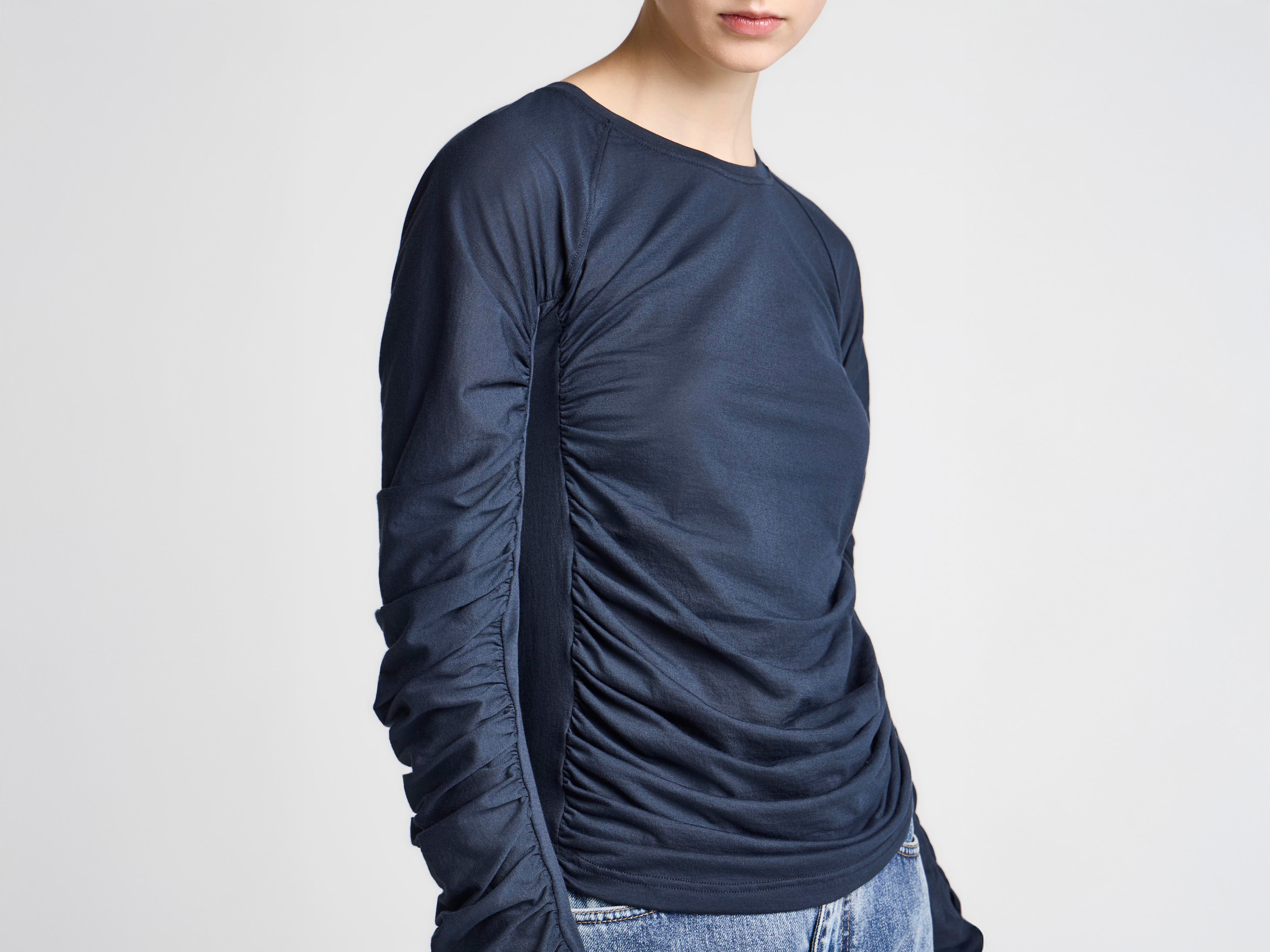 J.W.Anderson Ruched Jersey Top Navy Damen