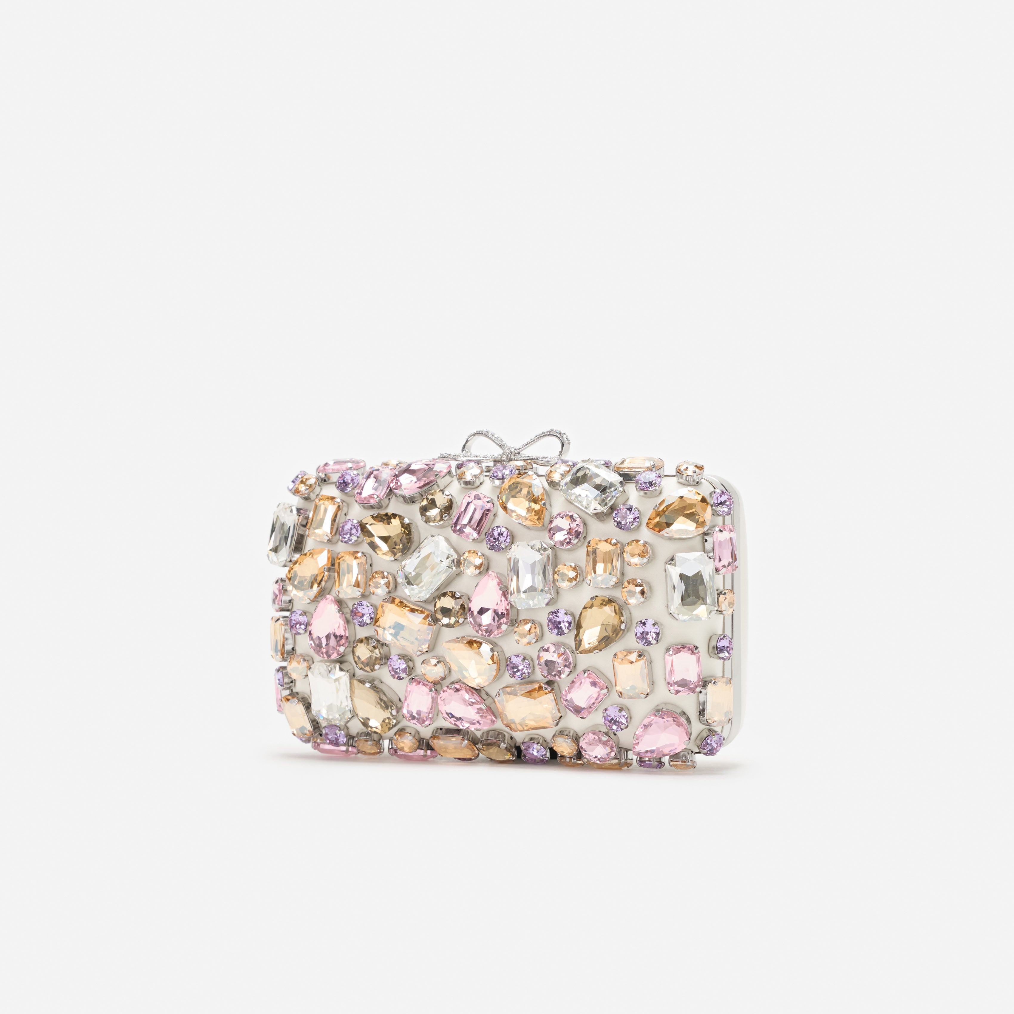 Self Portrait Multi Crystal Clutch Tasche Strass Satin