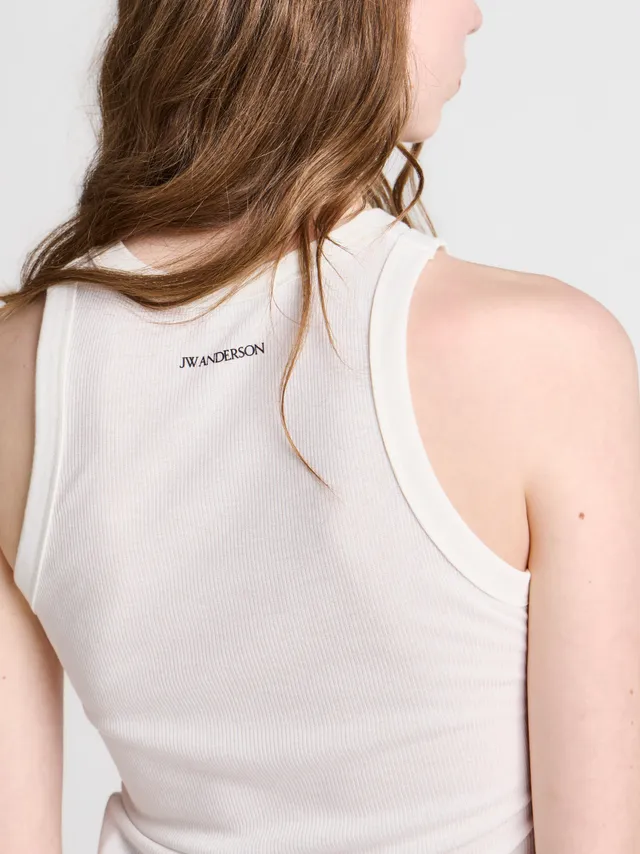 J.W. Anderson Sheer Cami Trägertop Off-White Damen