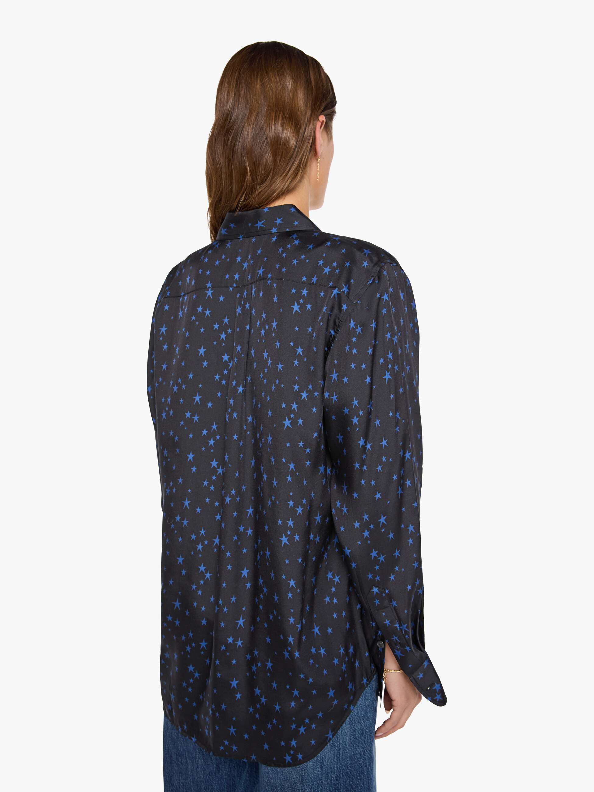 Mother Bestie Bluse Rock Star Schwarz Sterne Seidenmix