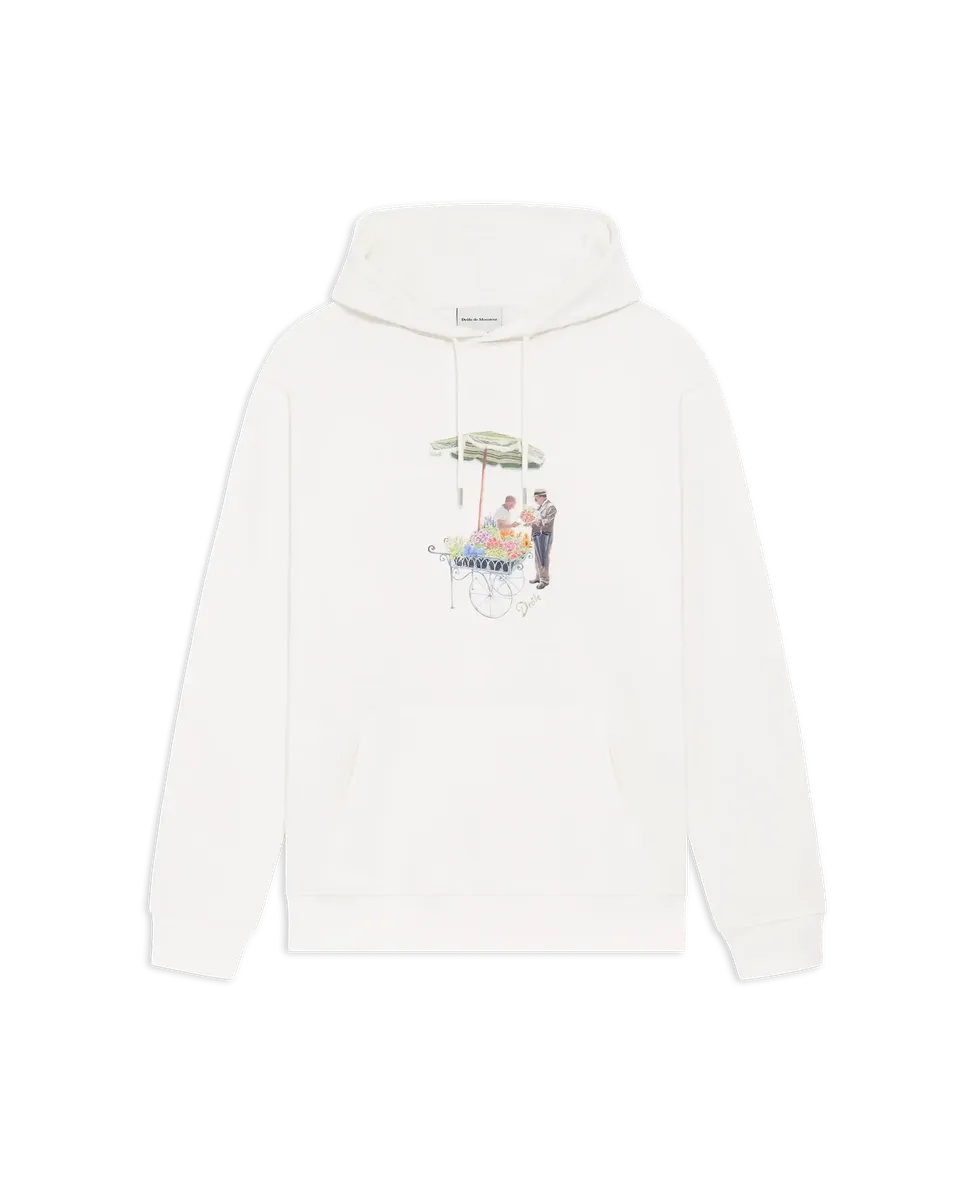 Drôle De Monsieur Hoodie Fleuriste Kapuzenpullover off-white Baumwolle