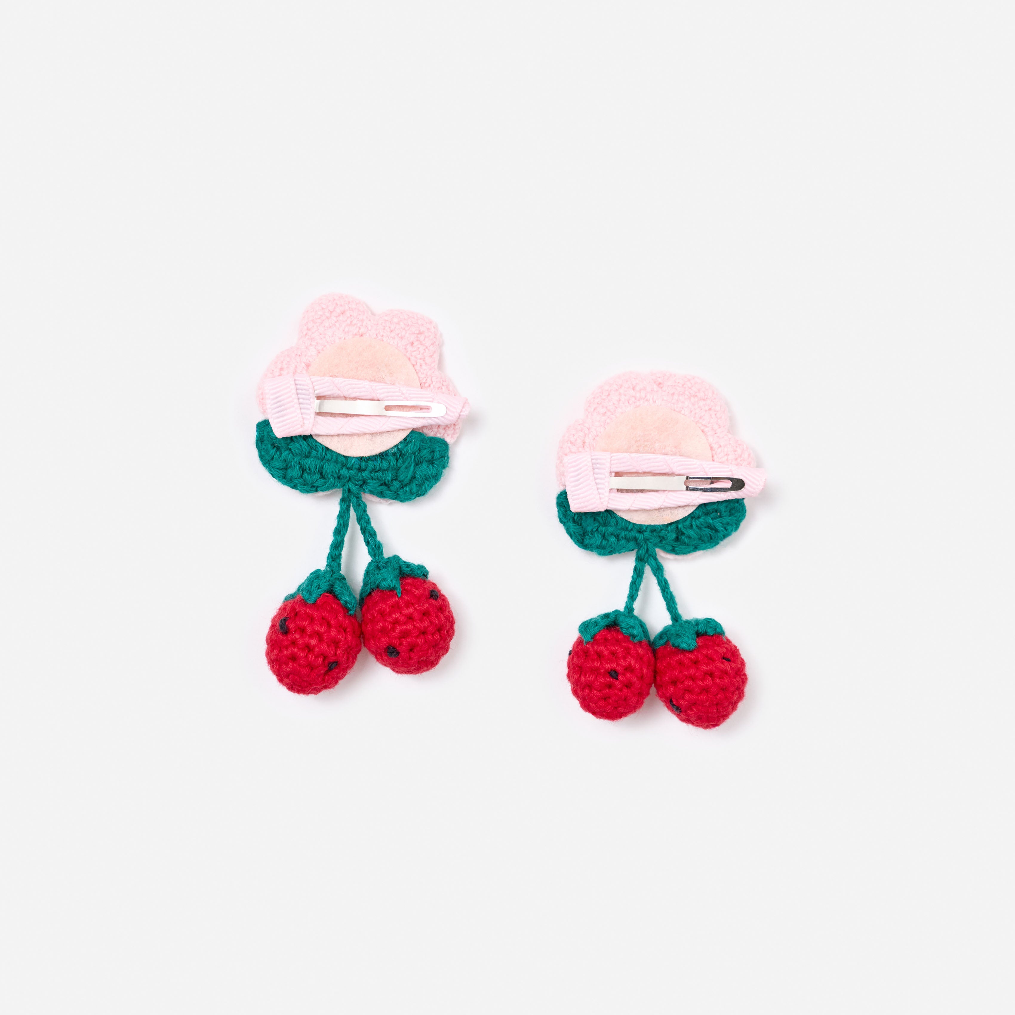 Self Portrait Crochet Flower Strawberry Haarspangen Rosa One Size