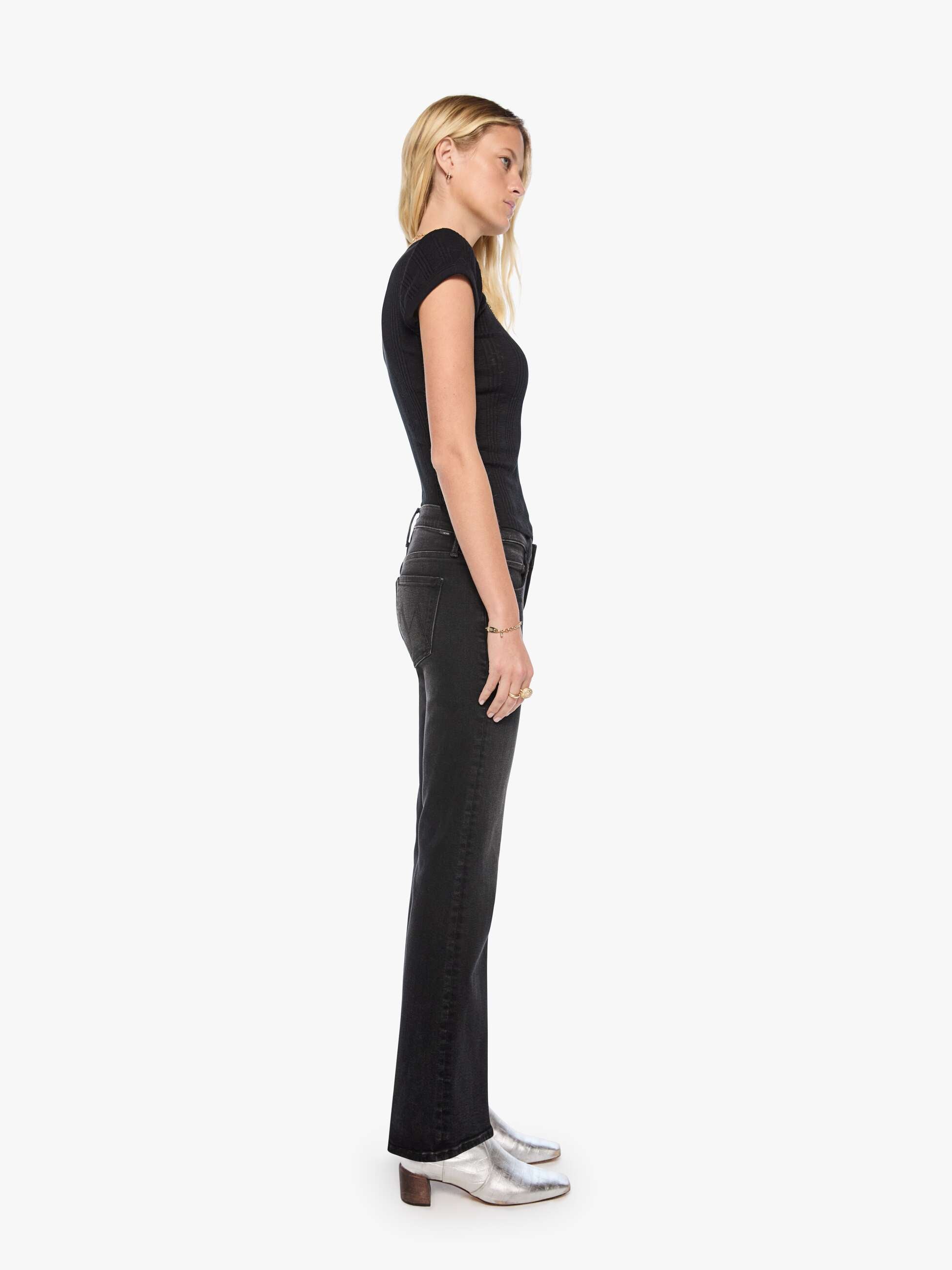 Mother Denim The Jinx Sneak Jeans Speed Of Light Schwarz