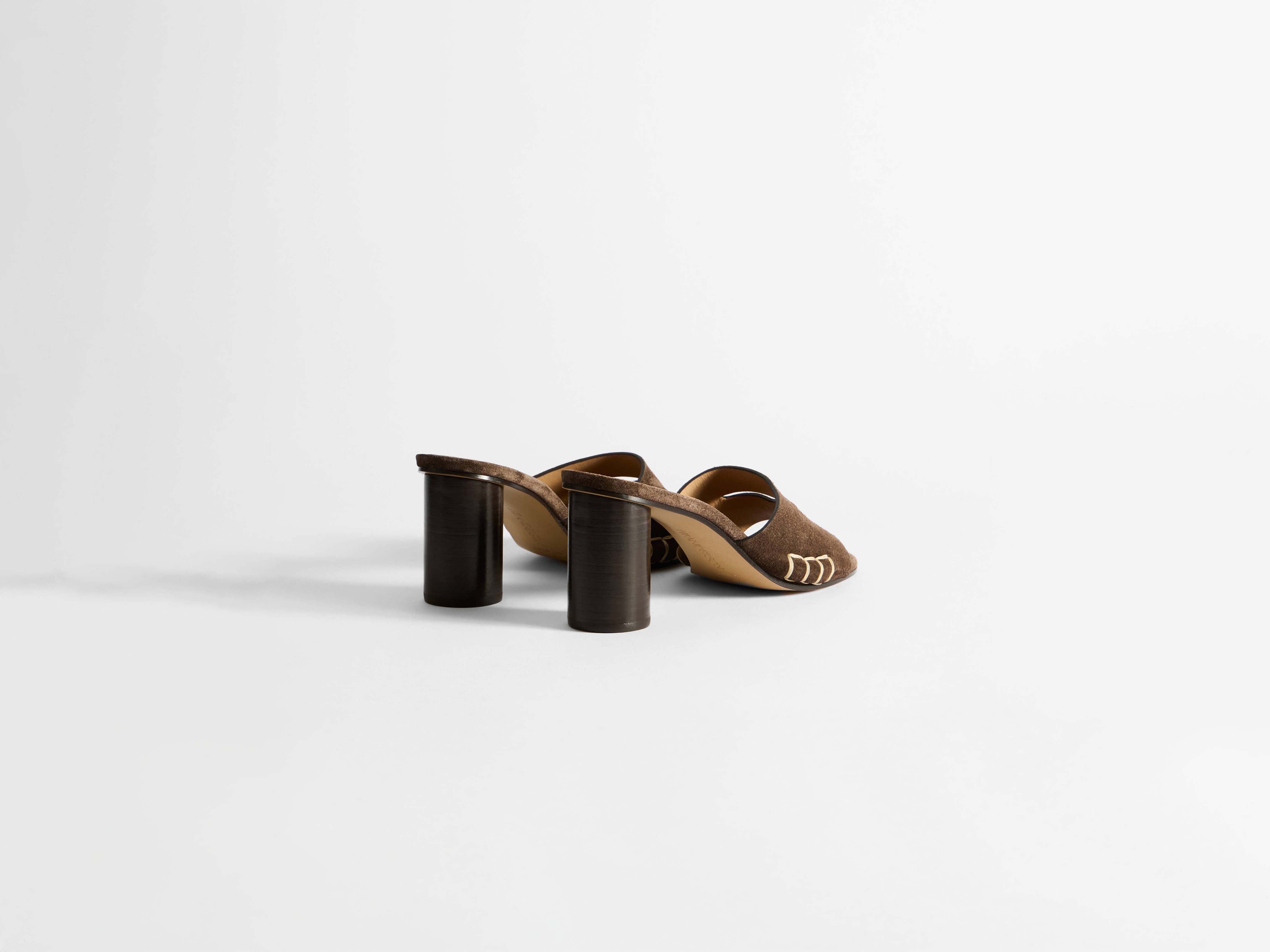 J.W.Anderson Loafer Mule Pantoletten Schokobraun Wildleder