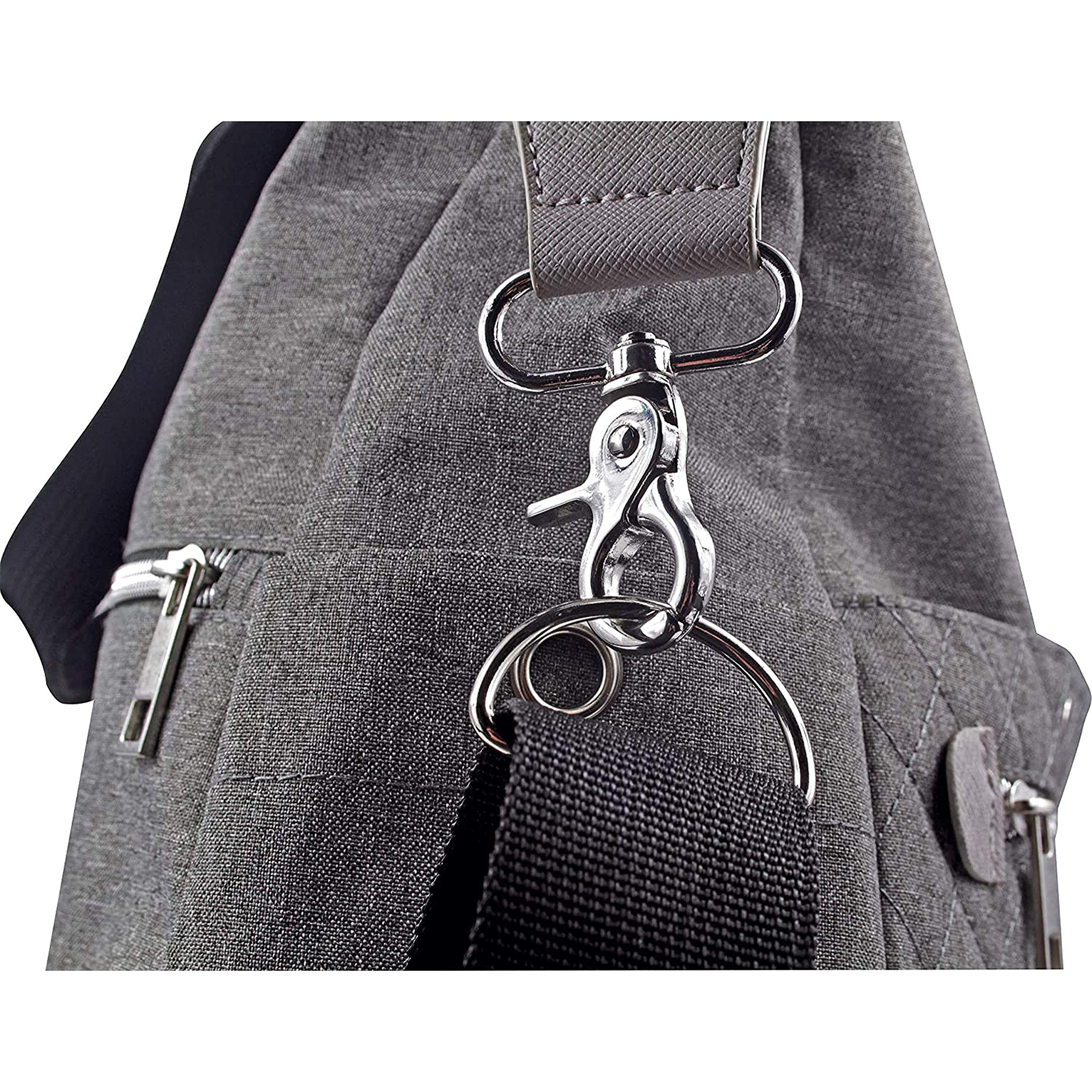 Dooky Diaper Wickeltasche Shoulder Bag grau Melange 8 Fächer