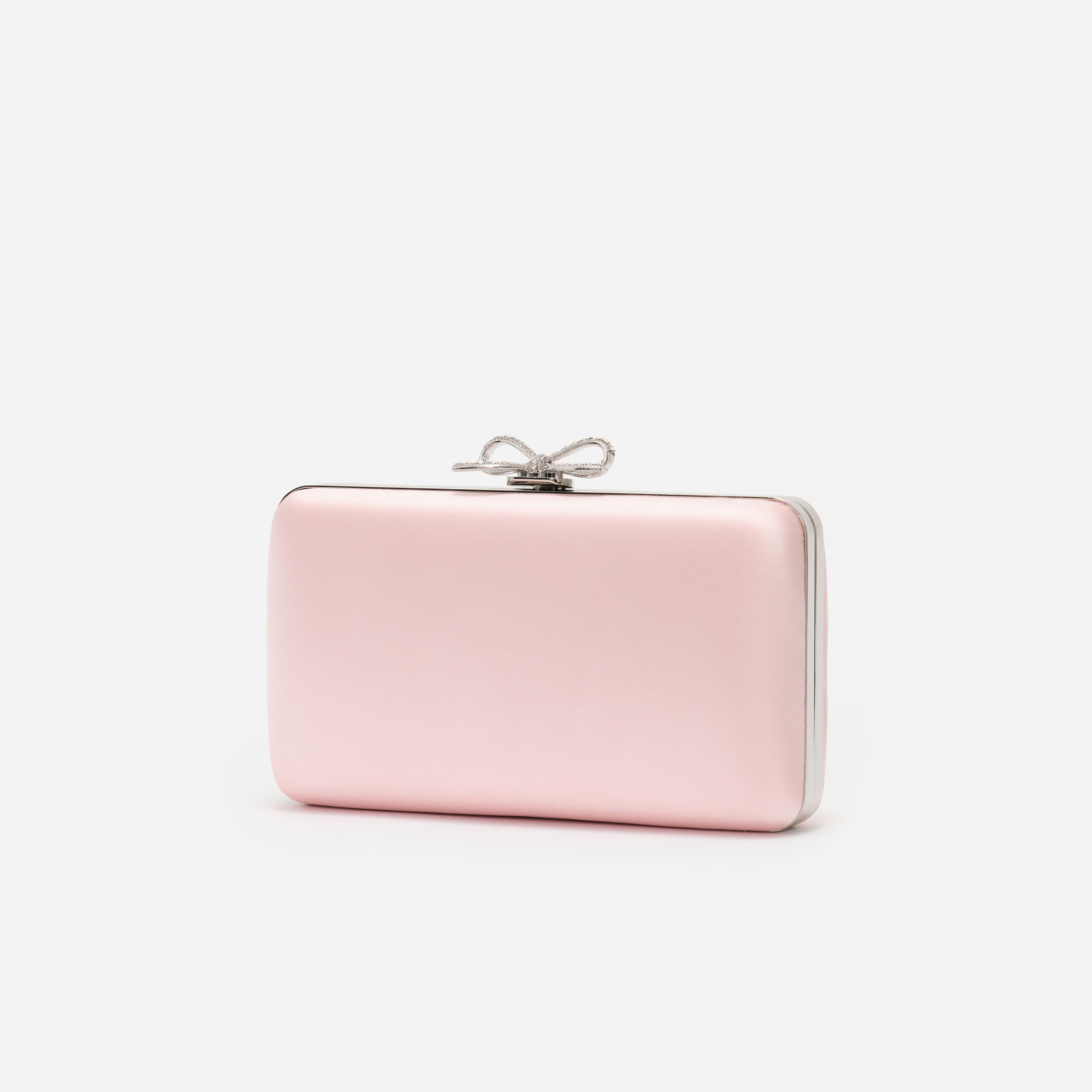 Self Portrait Satin Clutch Rosa Schleife Einheitsgröße