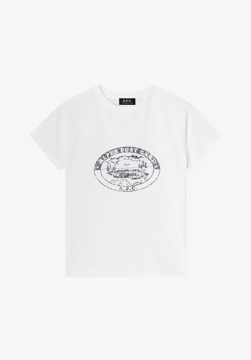 A.P.C. Camping T-Shirt Bio-Baumwolle Weiß Vintage M