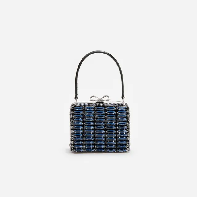 Self Portrait Navy Crystal Micro Bag Tasche Blau Kristall