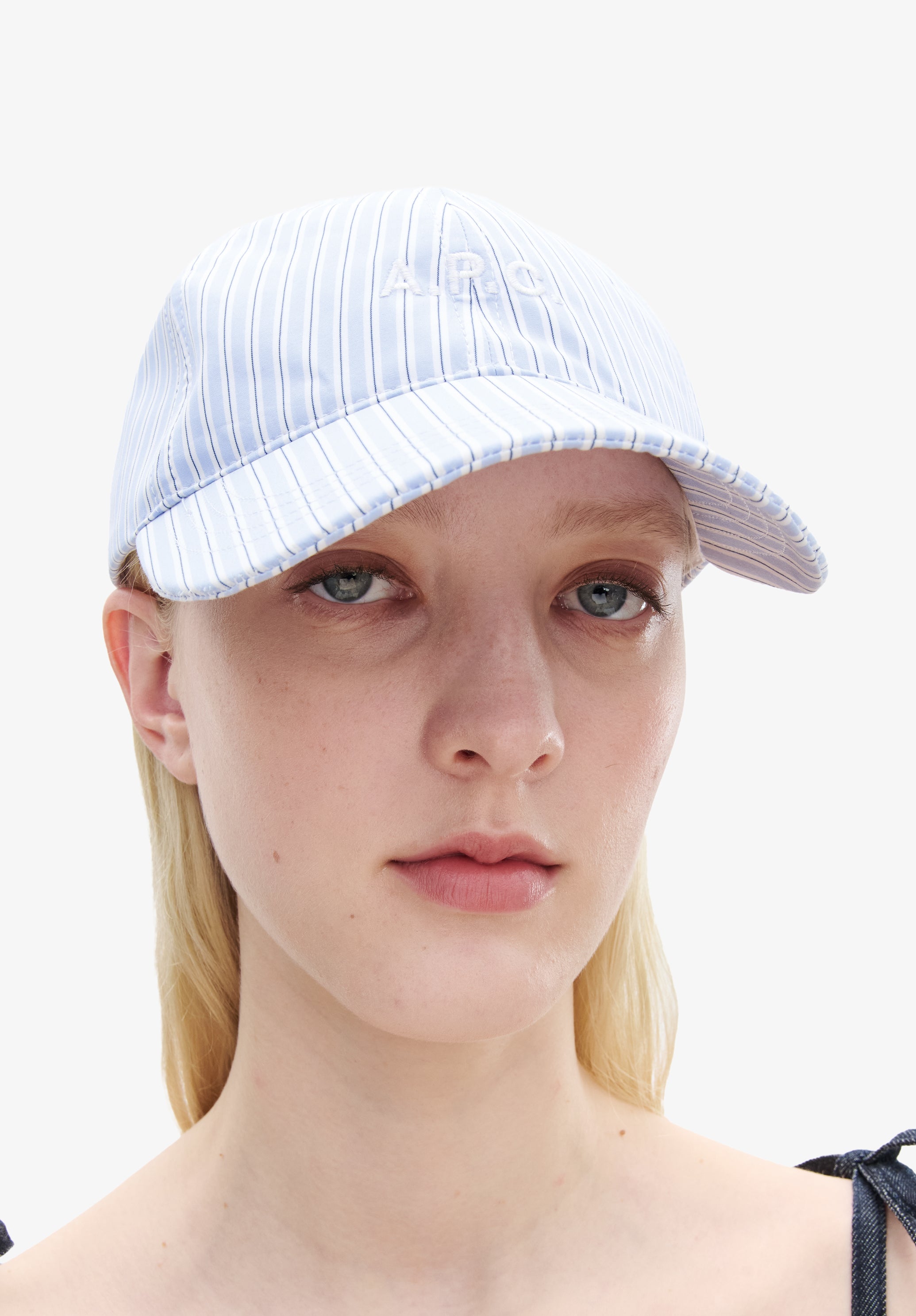 A.P.C. Charlie Schirmmütze blau Bio-Baumwolle Gr.58