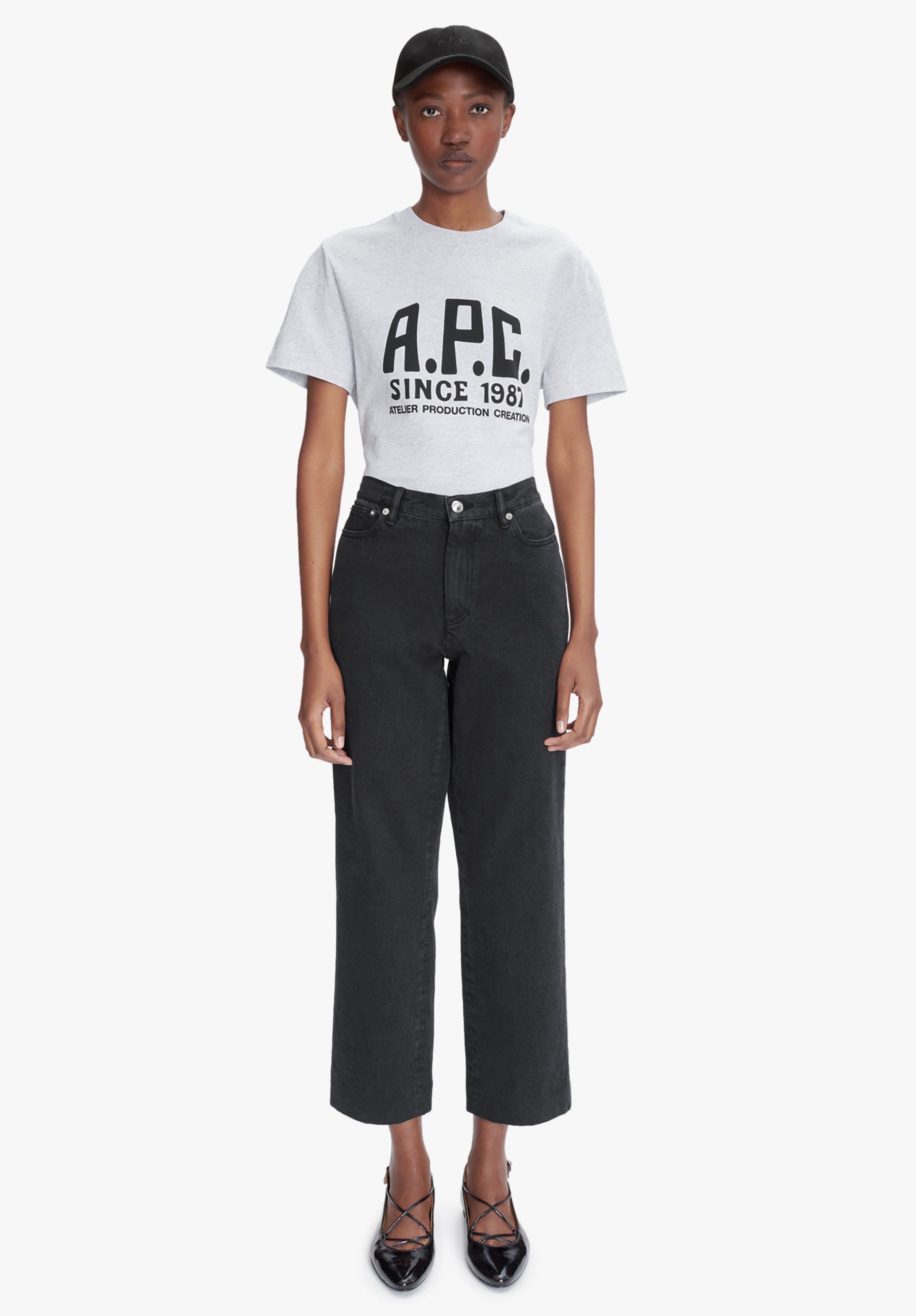 A.P.C. New Sailor Jeans schwarz High Waist 7/8