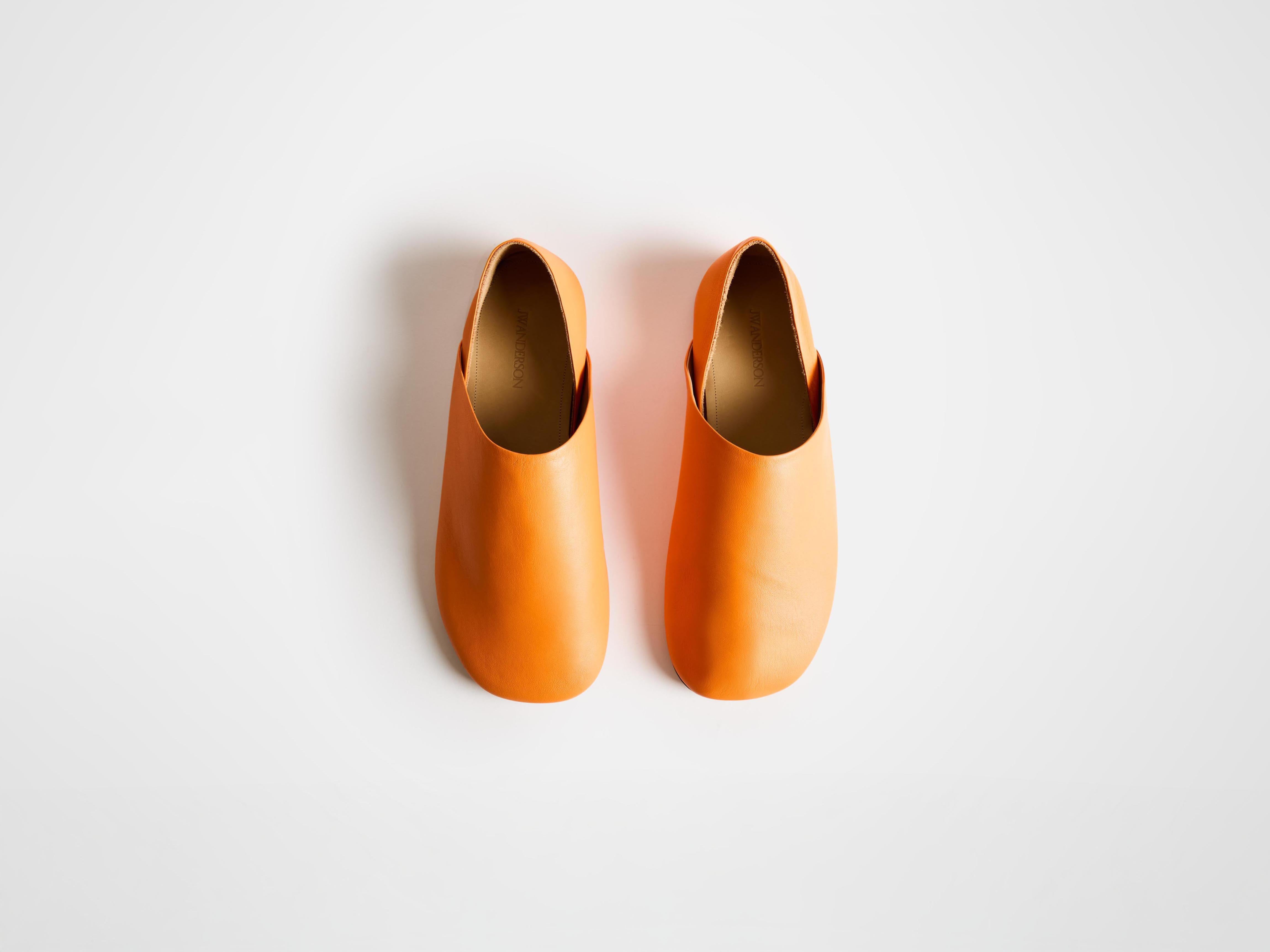 J.W.Anderson Slipper Mules Schuhe Herren Orange Leder
